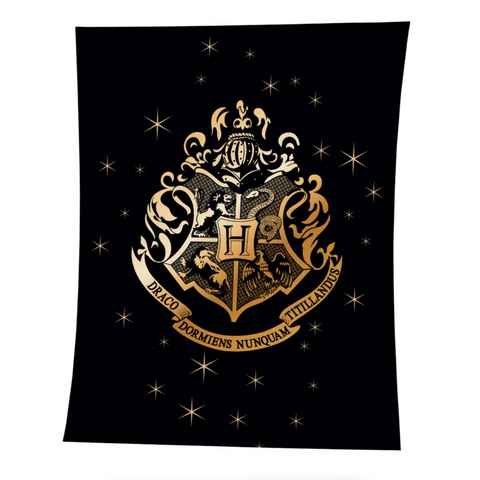 Wohndecke Harry Potter 150x200 cm, weich und kuschelig, Coral Fleece-Decke, MTOnlinehandel, Sofadecke passend zur Bettwäsche, Überwurf für Hogwarts Fans