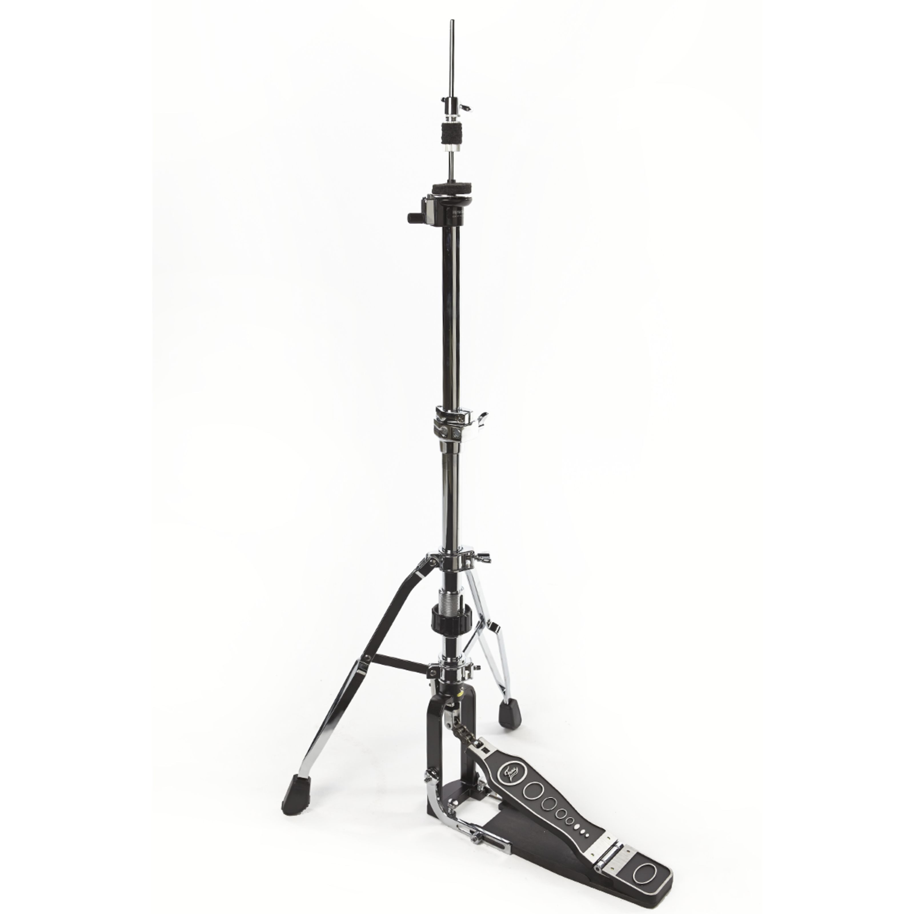 FAME Musikinstrumentenständer, (HH9001 Hi-Hat-Ständer 2-Beinig Einzelkette Doppelstrebig Höhenverstellbar 75-100cm Verchromt Ideal für Doppelfußmaschinen Professionelle Qualität Preis-Leistungs-Sieger, Hardware, HiHatständer), Hi-Hat-Ständer, Doppelstrebig, Einzelkette, Doppelfußmaschinen