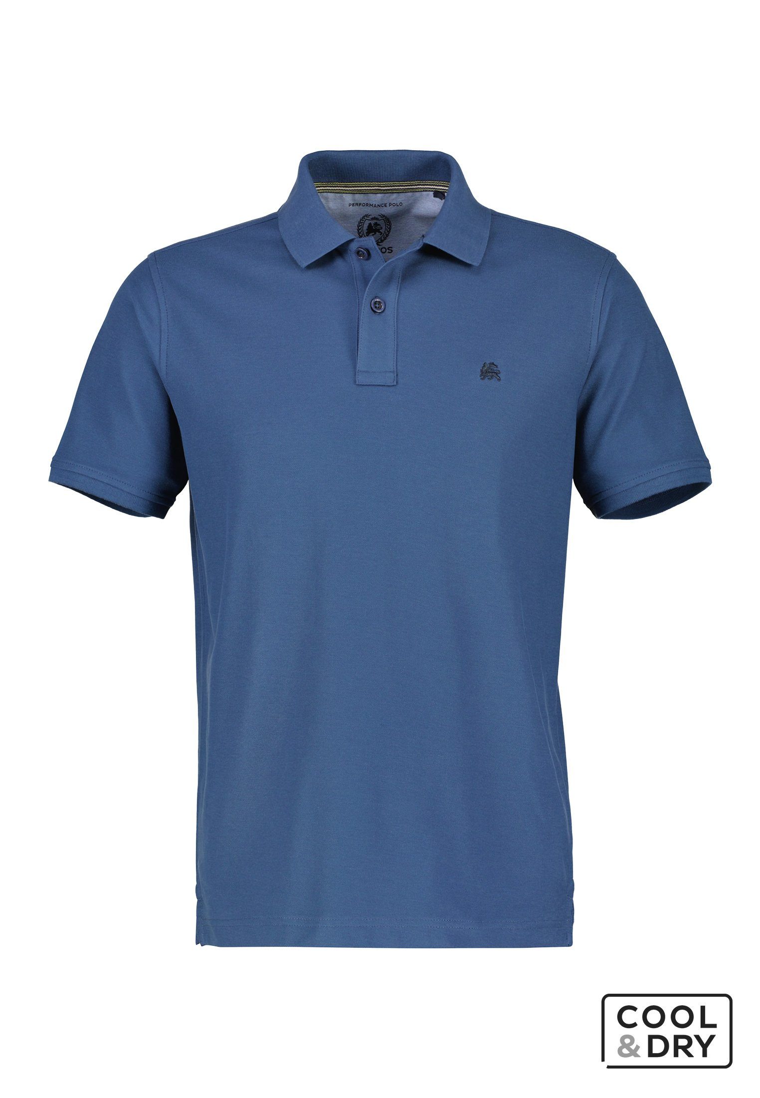 LERROS Poloshirt LERROS Klassischer Polostyle in *Cool & Dry* Piquéqualität BLUE
