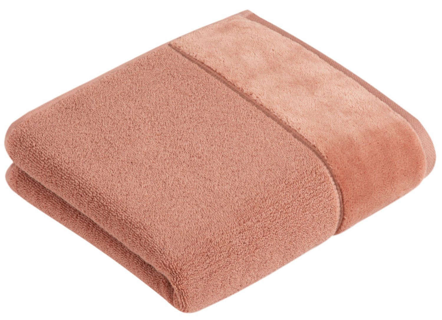 Vossen Handtuch Pure, Bio Baumwolle, Elegante Veloursbordüre