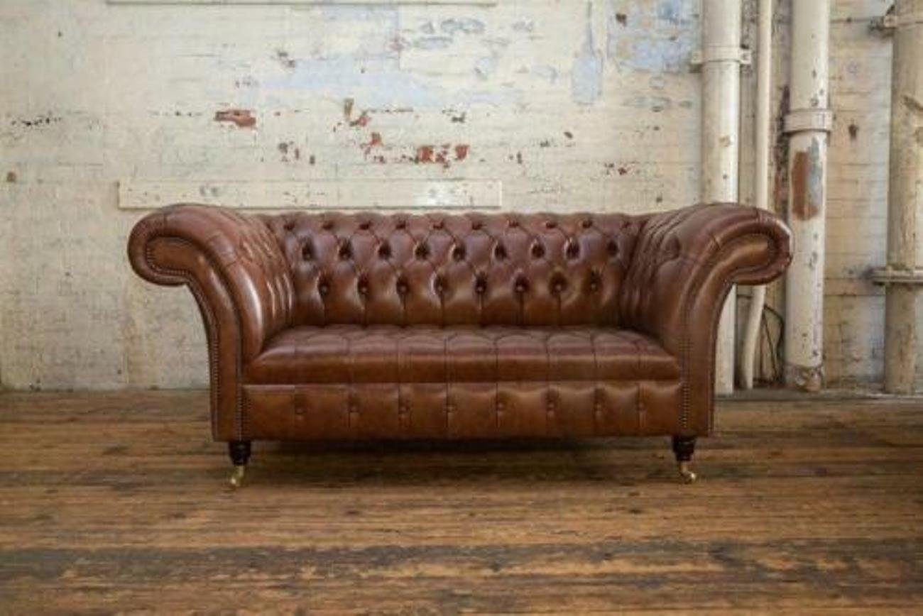 JVmoebel 2-Sitzer Chesterfield Ledersofa Sofa Couch Polster 2 Sitzer designer Sofas