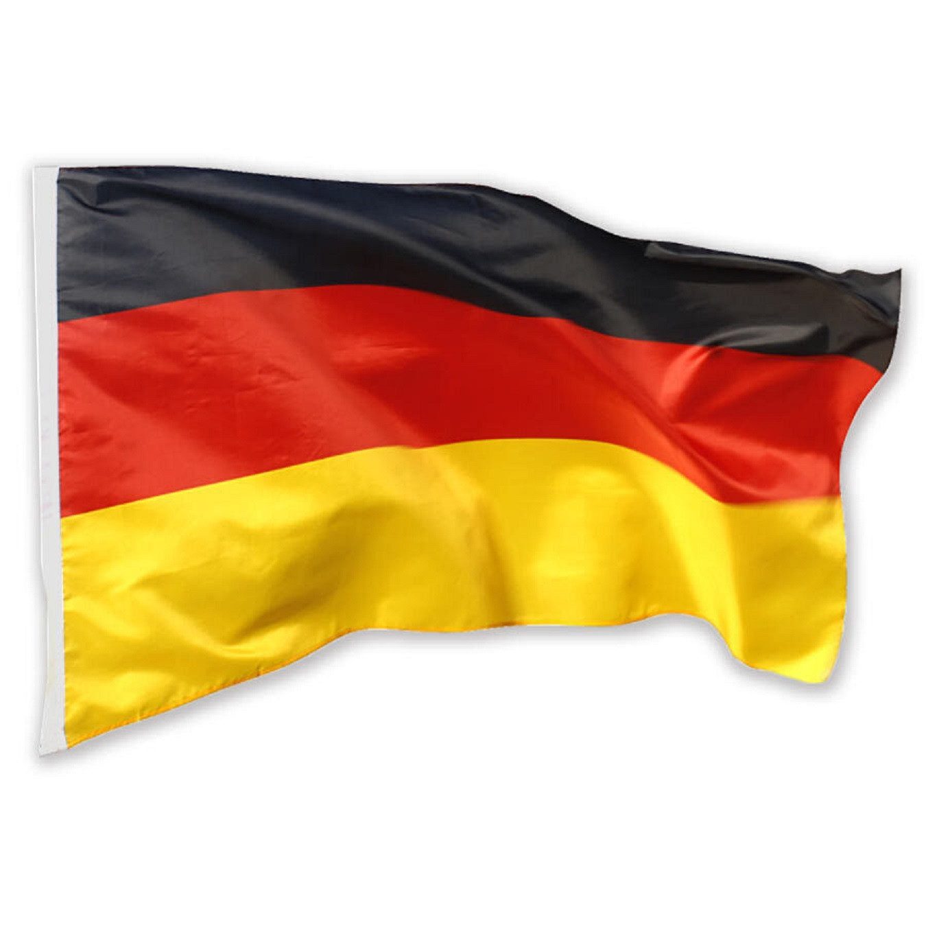 JUNG Fahne Fahne 90x150cm Deutschland Fussball EM 2024 Fan, Europameisterschaft (Fahne, Flagge, Fan Artikel, Mützen, Auto, Europameisterschaft, Schwarz Rot Gold, Damen Herren), Fanfare, Fahnen, Hüte, Autodeko, Fan-Box Fussball EM 2024