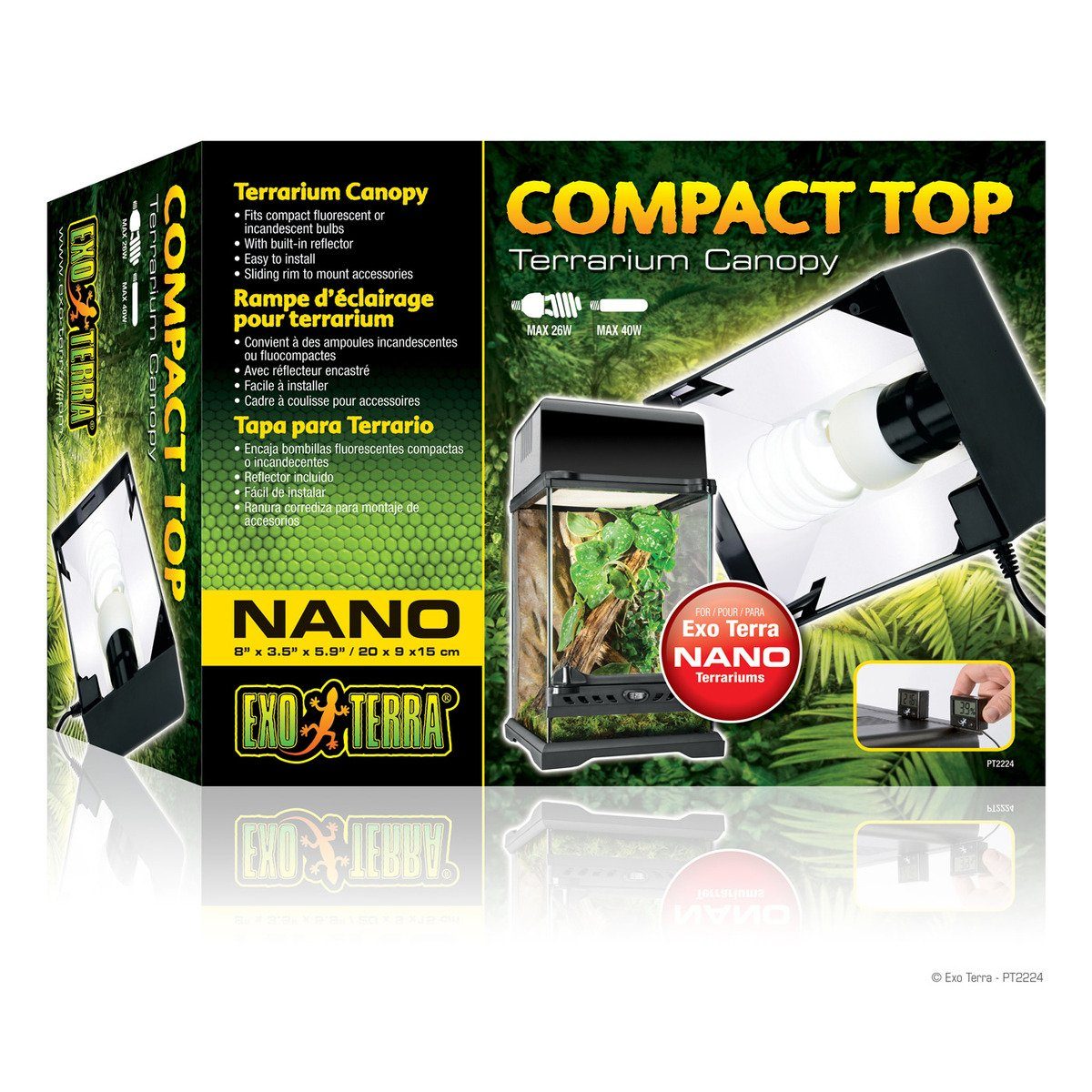 Exo Terra Terrarienleuchte Compact Top Nano Terrarienabdeckung