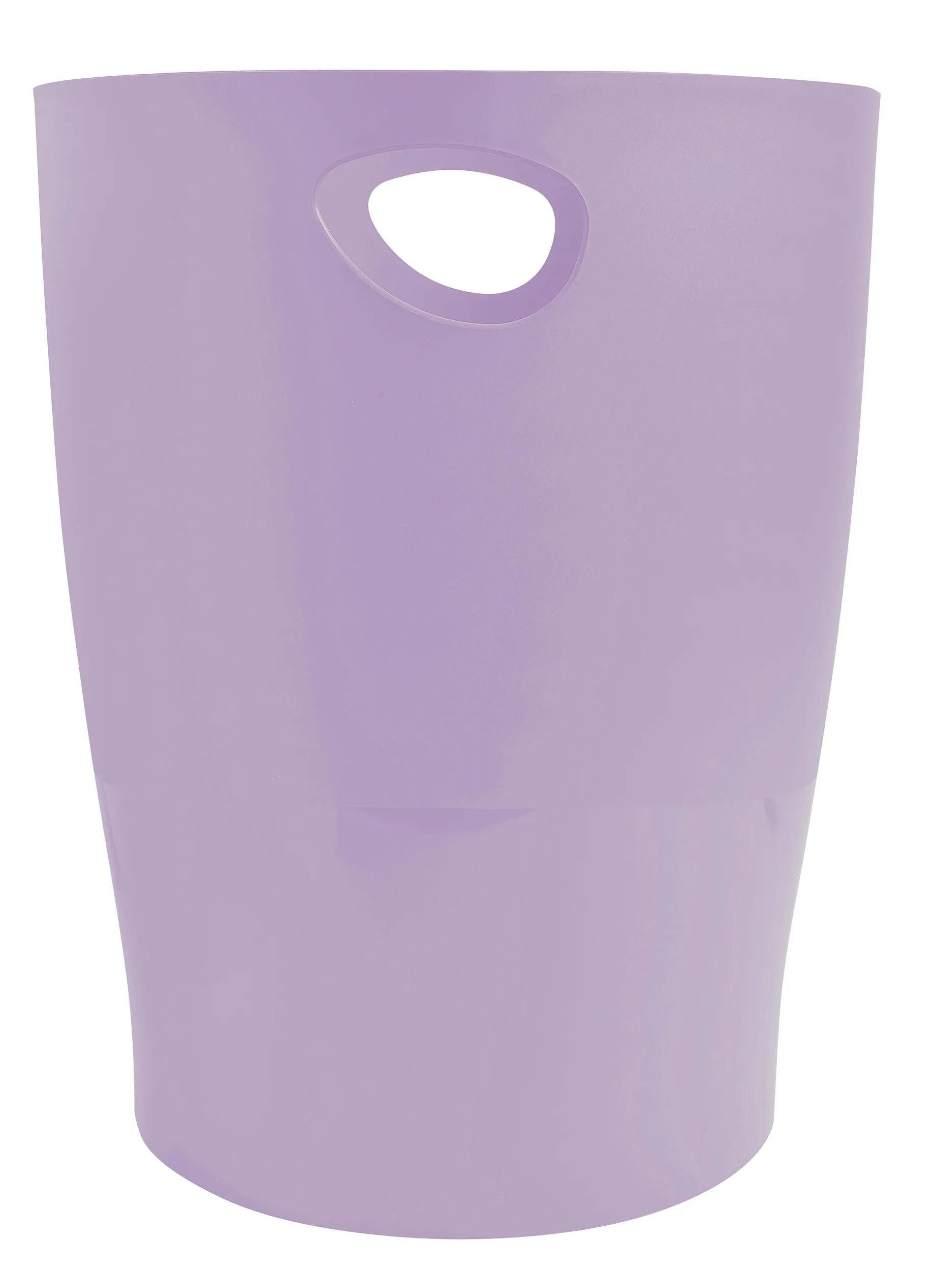 EXACOMPTA Papierkorb 8x Papierkorb Ecobin, 15 Liter, Aquarel - Malve - 45364D, Papierkorb