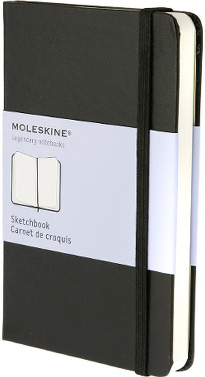 Notizbuch Skizzenbuch Art Plus P A6 9x14cm 165g/qm Hardcover schwarz.