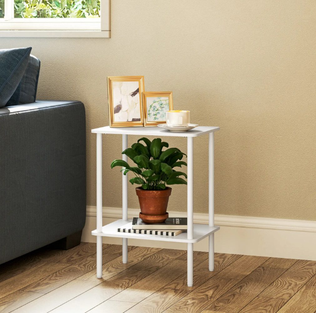 XDeer Beistelltisch 2-stufiger Beistelltisch mit Aufbewahrungsfach und, Met günstig online kaufen