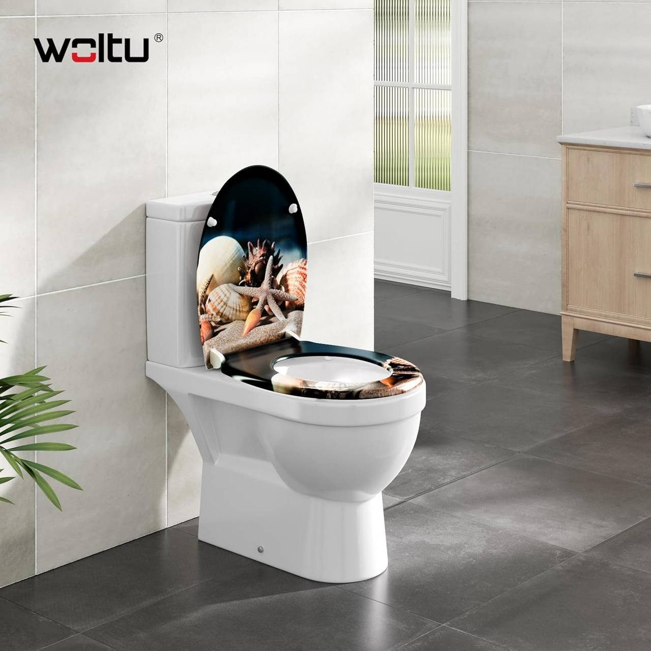 Woltu WC-Sitz (1-St), Toilettensitz, magnetisch, Toilettendeckel günstig online kaufen