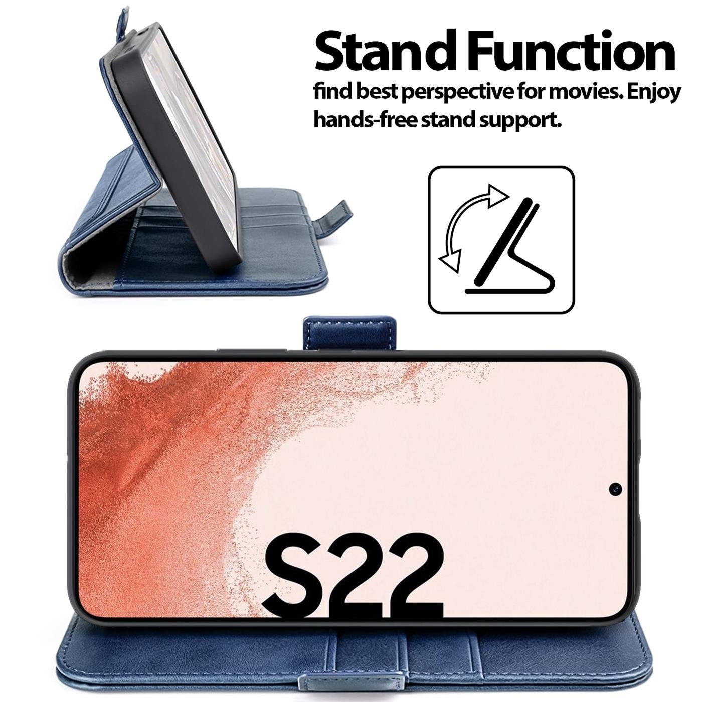 CoolGadget Handyhülle Book Case Elegance Tasche für Samsung Galaxy S22 6,1 Zoll, Hülle Magnet Klapphülle Flip Case für Samsung S22 5G Schutzhülle – Bild 2 von 5