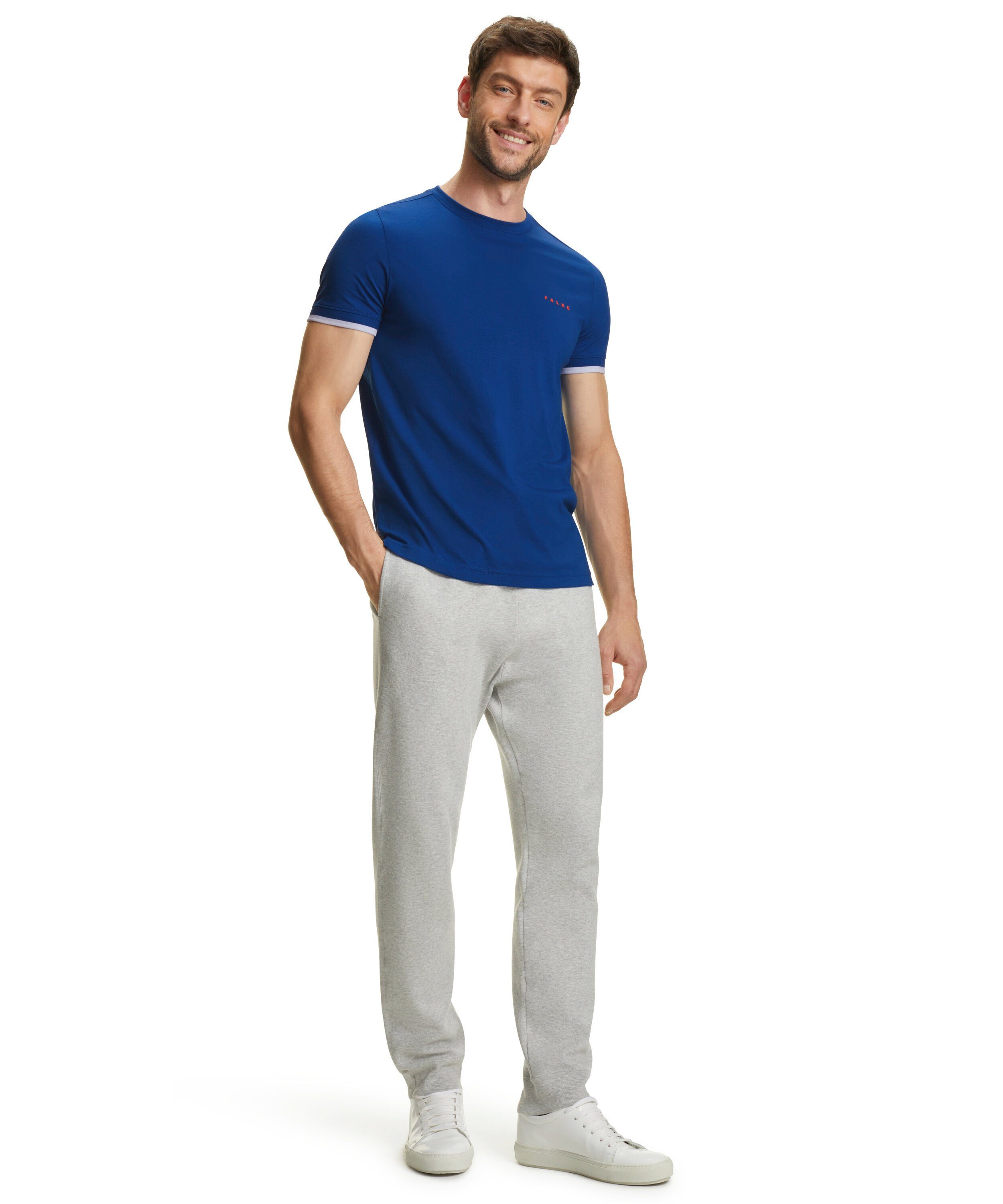 FALKE T-Shirt aus blue hochwertiger (6493) petrol Pima-Baumwolle (1-tlg)