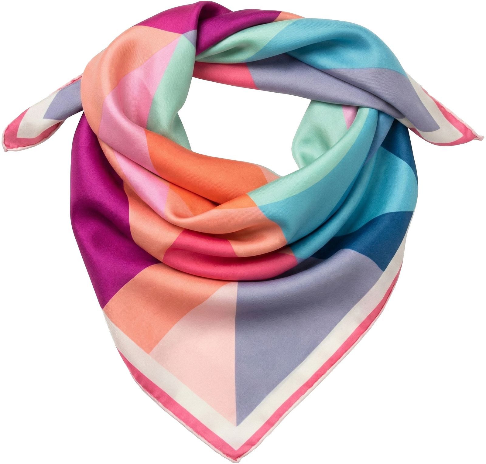 styleBREAKER Modetuch Geometrisches Nickituch im Colour Blocking Design, (1-St)