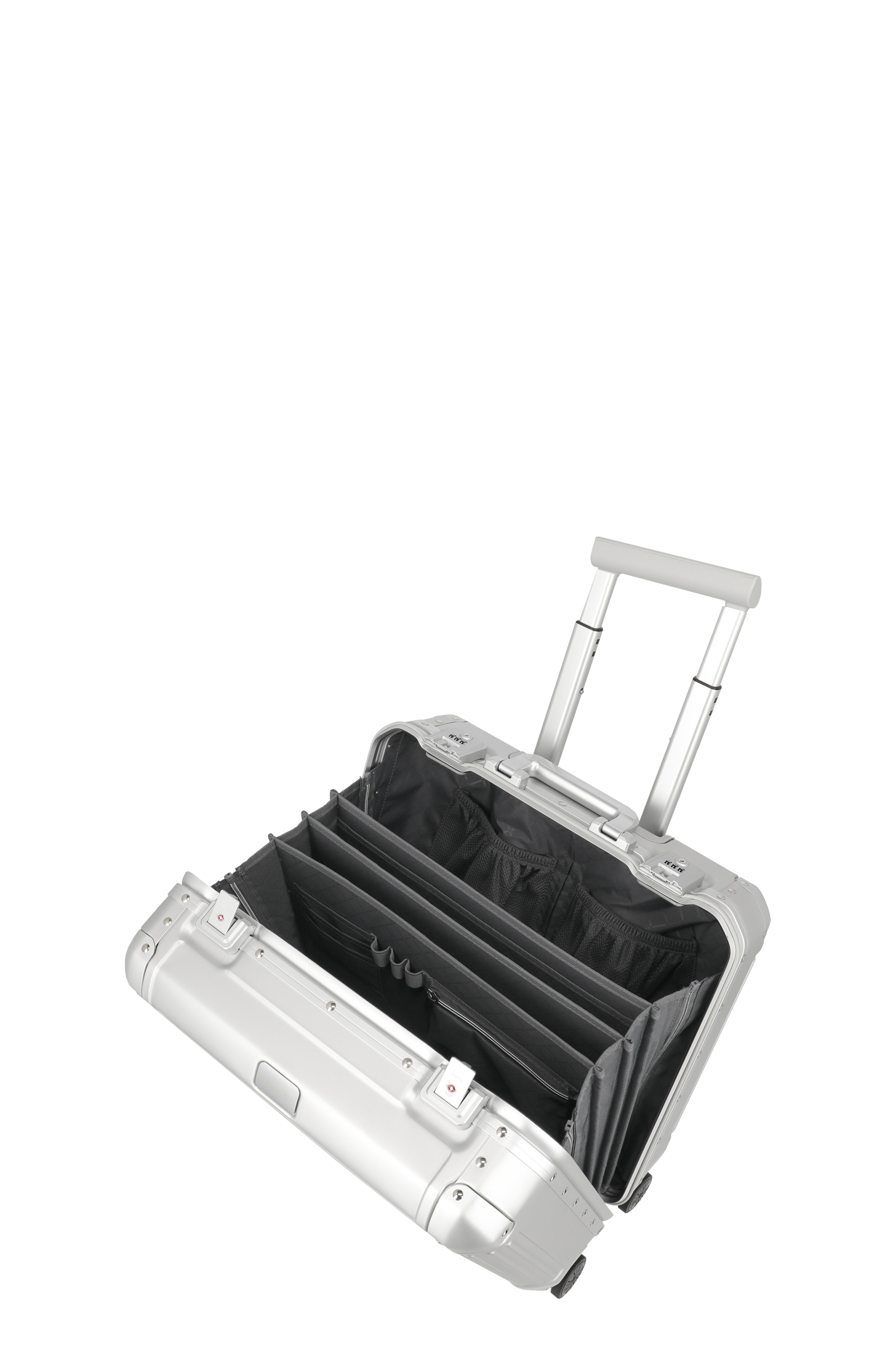 travelite Hartschalen-Trolley NEXT Trunk Reisekoffer Aluminium, 4 Rollen, Koffer, mit extra großem Stauraum und stabilem Rahmen