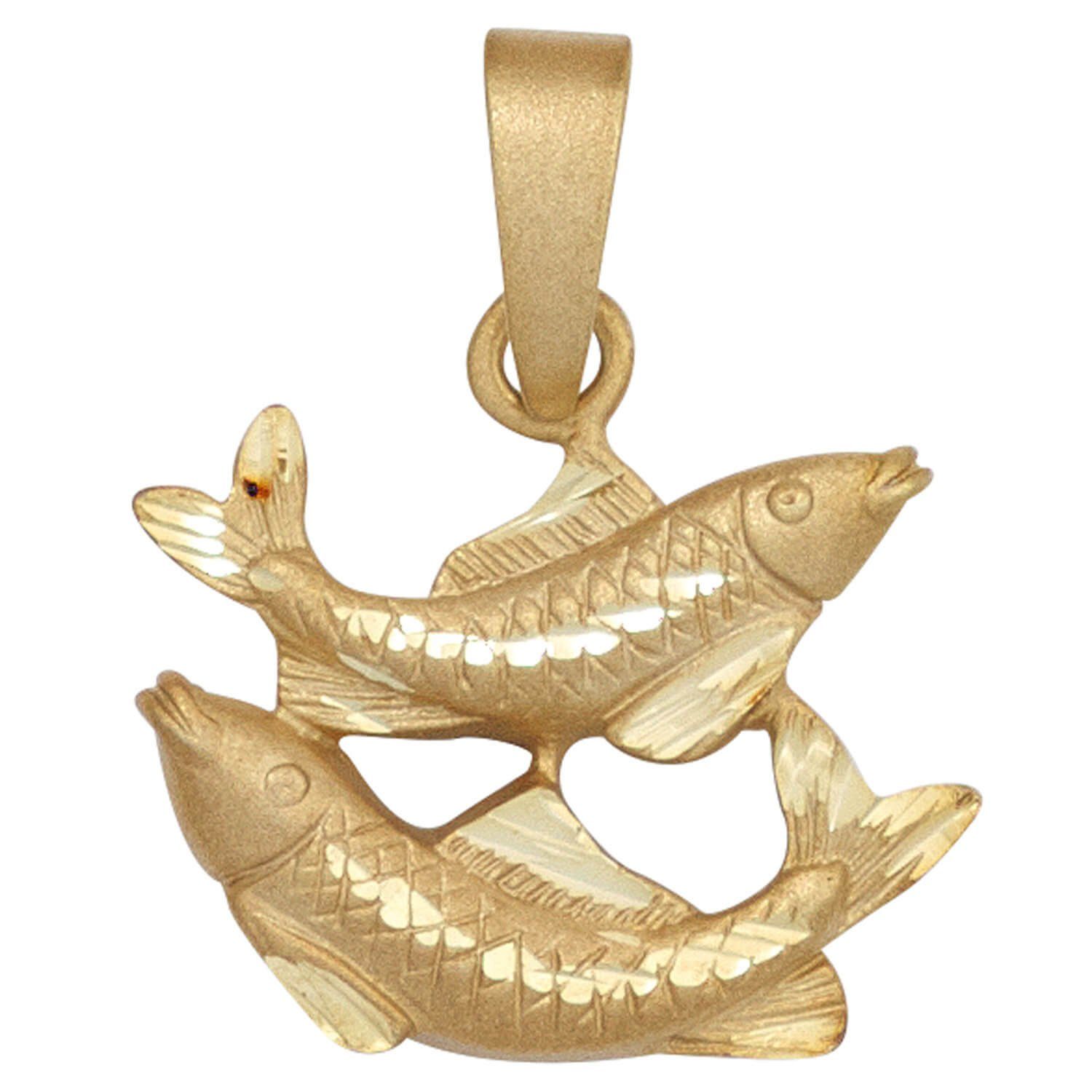Schmuck Krone Kettenanhänger Anhänger Fische Horoskop Sternzeichen 925