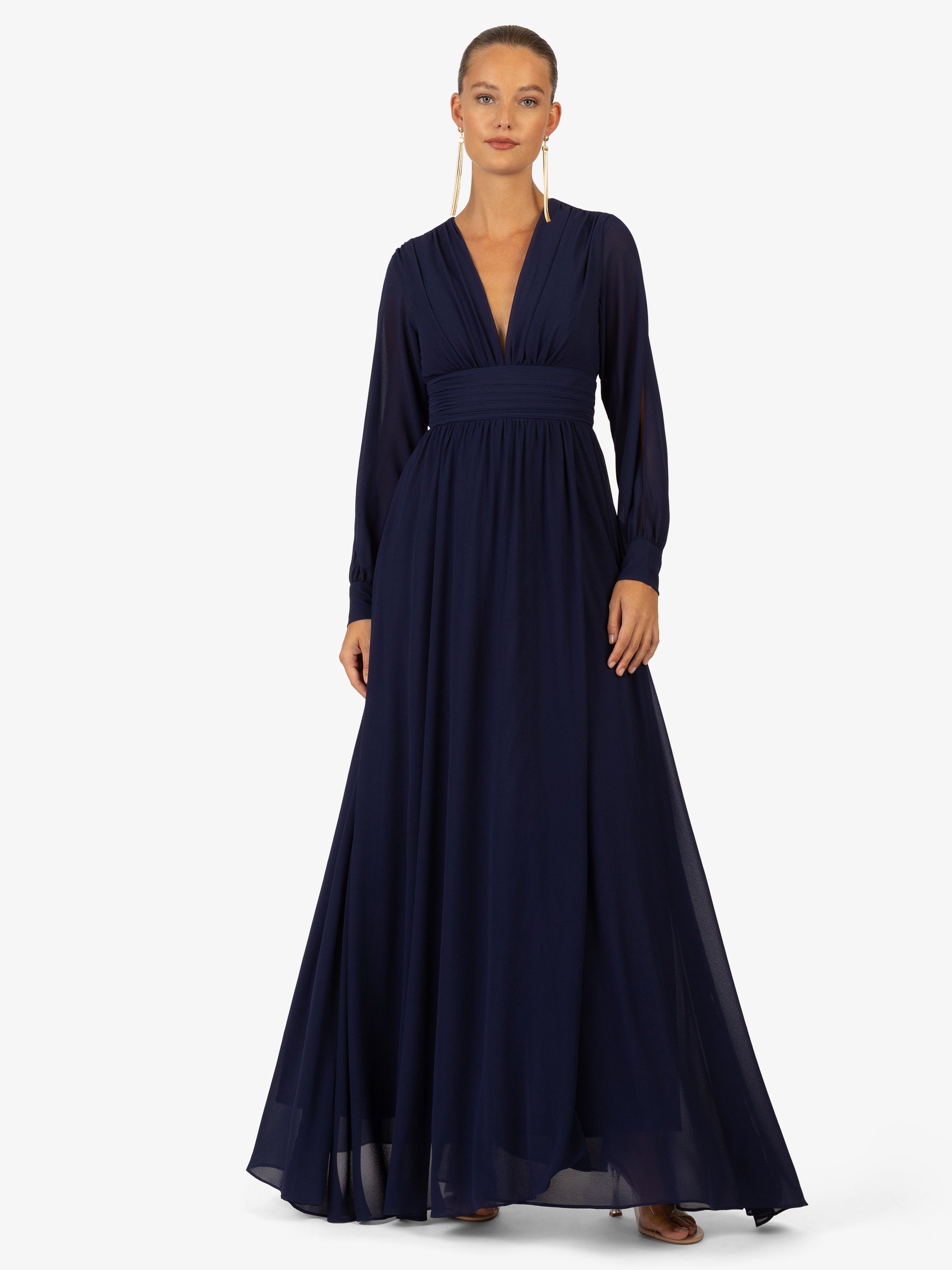 Kraimod Abendkleid Abendkleid mit geschlitzten lange Ärmeln