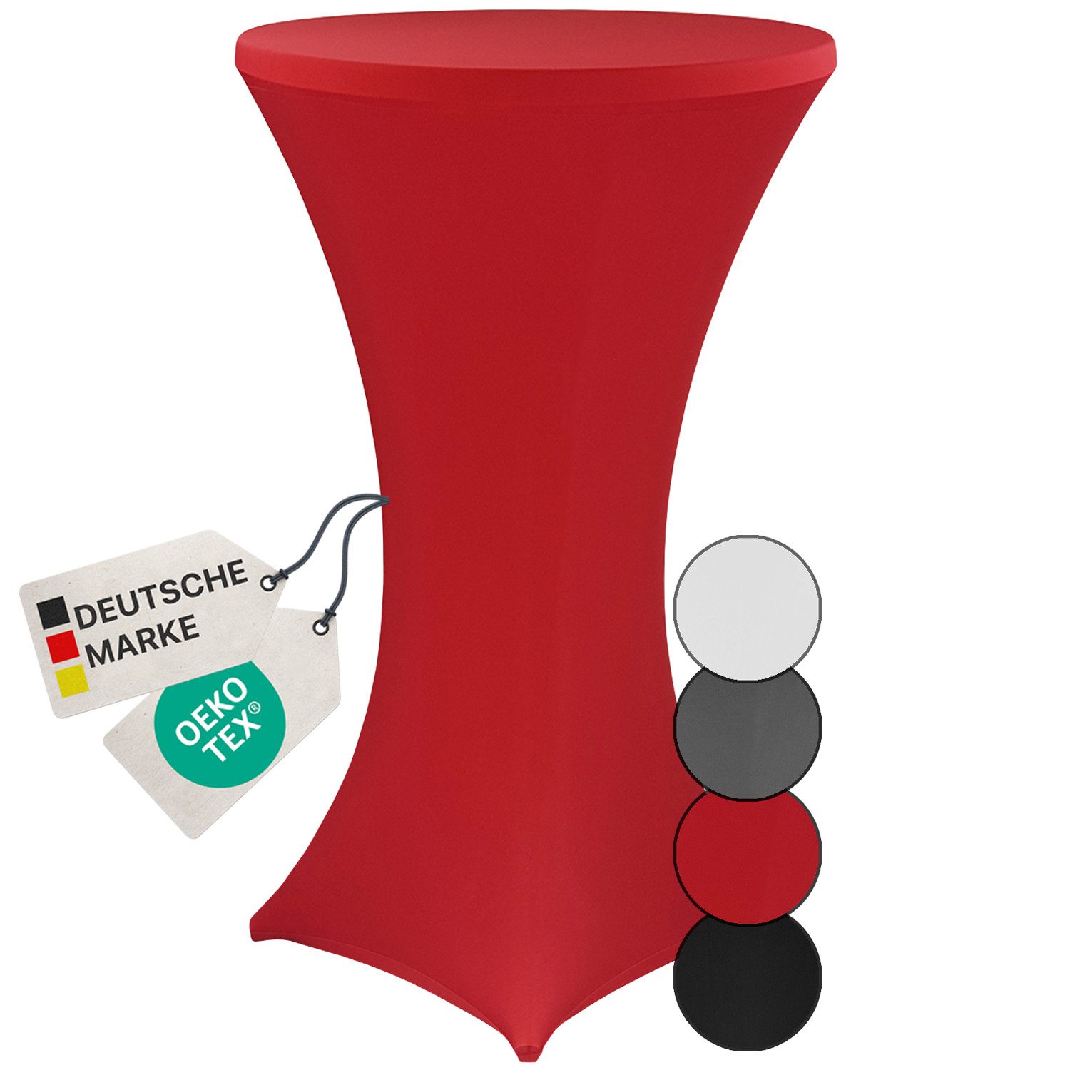 Stehtischhusse Stehtischhusse NYVIGala 70cm Rot Elastische Stretchhusse