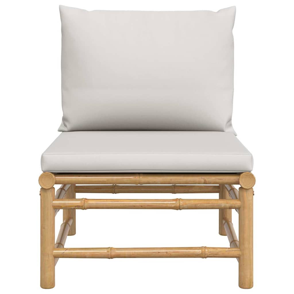 vidaXL Sofaelement Garten-Mittelsofa mit Hellgrauen Kissen günstig online kaufen