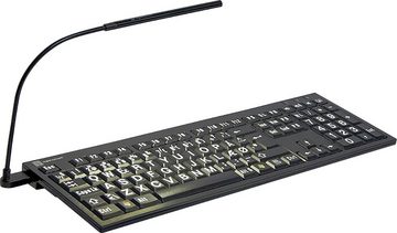 Logickeyboard XL-Print Yellow on Black DE (PC/Nero) Slimline-Tastatur