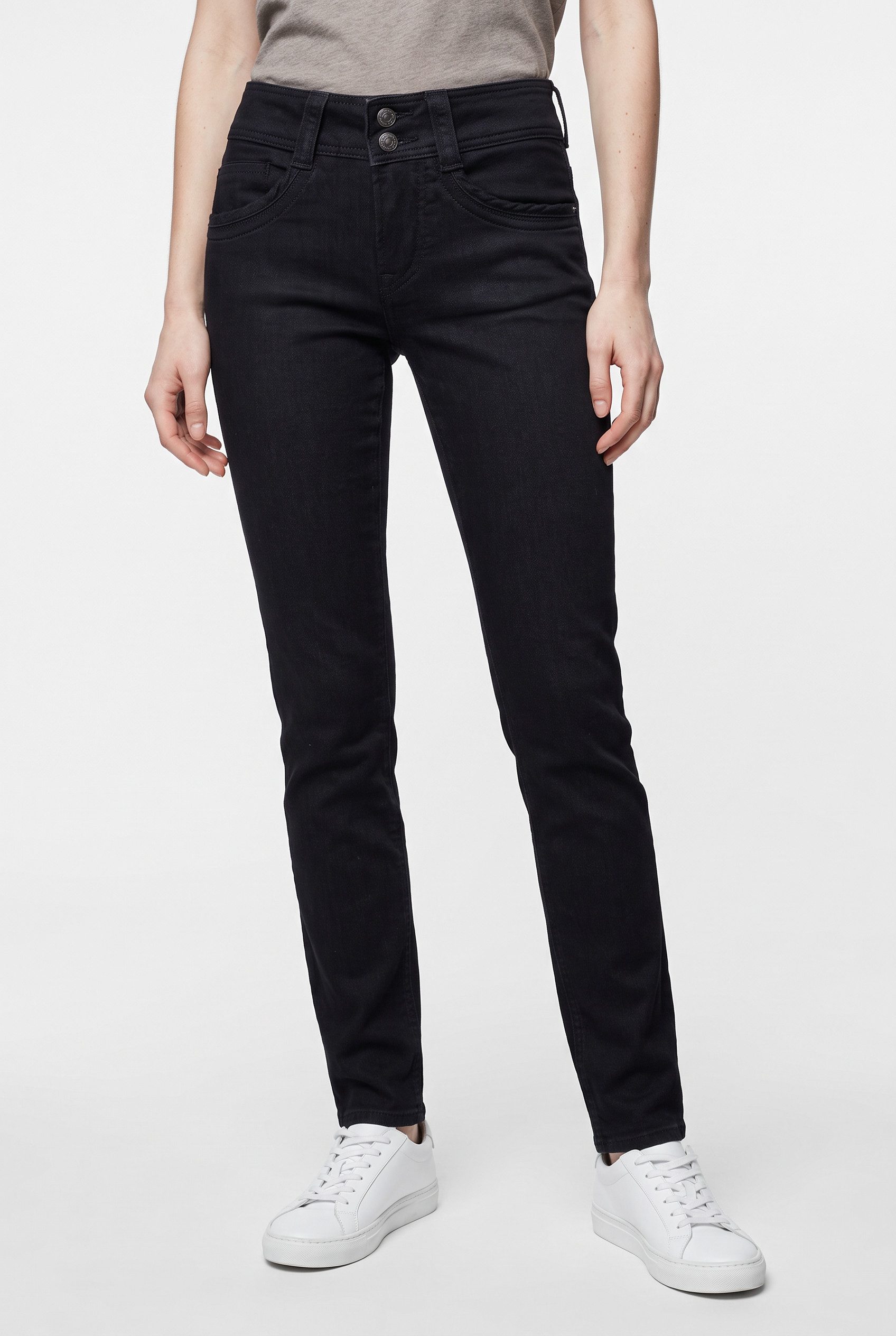 Pepe Jeans Straight-Jeans SLIM JEANS MW GEN mit doppeltem Knopfverschluss