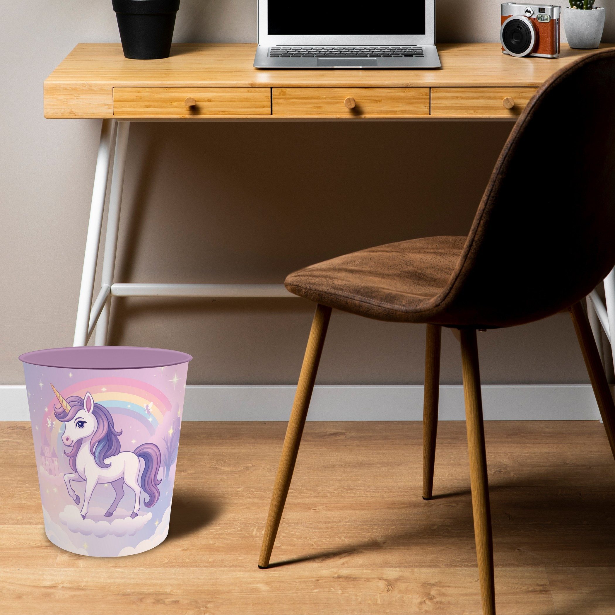 itenga Papierkorb ITENGA Papierkorb für Kinder - Motiv EINHORN ZAUBERWOLKE - ca. 11 Lite – Bild 3 von 3