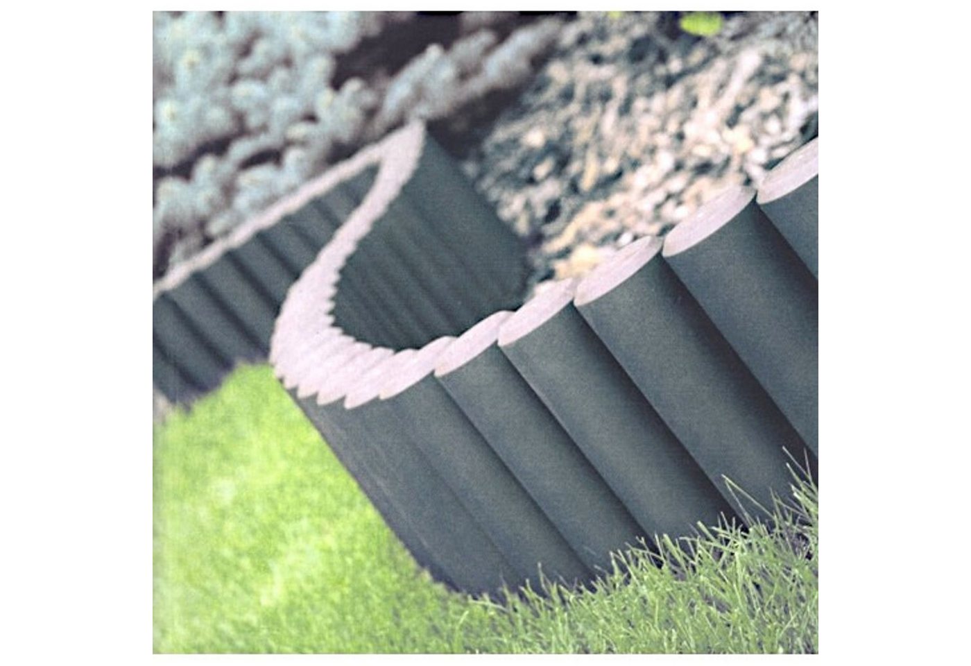 Thumbnail - Prosperplast Rasenkante Gartenpalisade anthrazit Beeteinfassung Beetumrandung Beetpalisade Ras