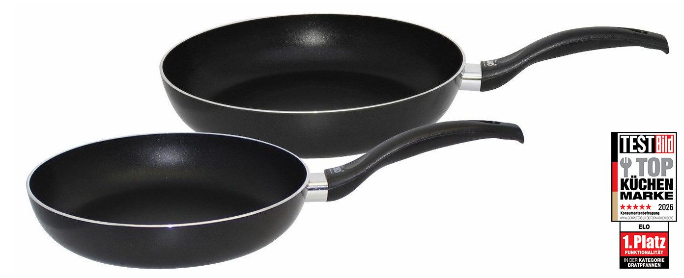 Elo Pfannen-Set Ducto 2 teilig, Aluminium (Set, 2-tlg., je 1 Bratpfanne Ø 20/28 cm), Induktion