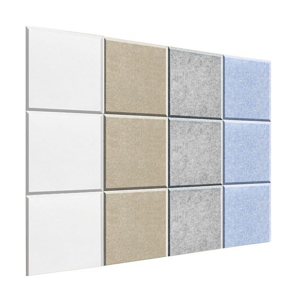 Rhein Beleuchtung Akustikplatte 12 Stück Selbstklebend Akustikplatten (30x30x0,9 cm), (akustikpaneele selbstklebendm, akustik paneele, schallabsorber), Schallschutz mit hoher Dichte für Wand Decken Holz & Tür