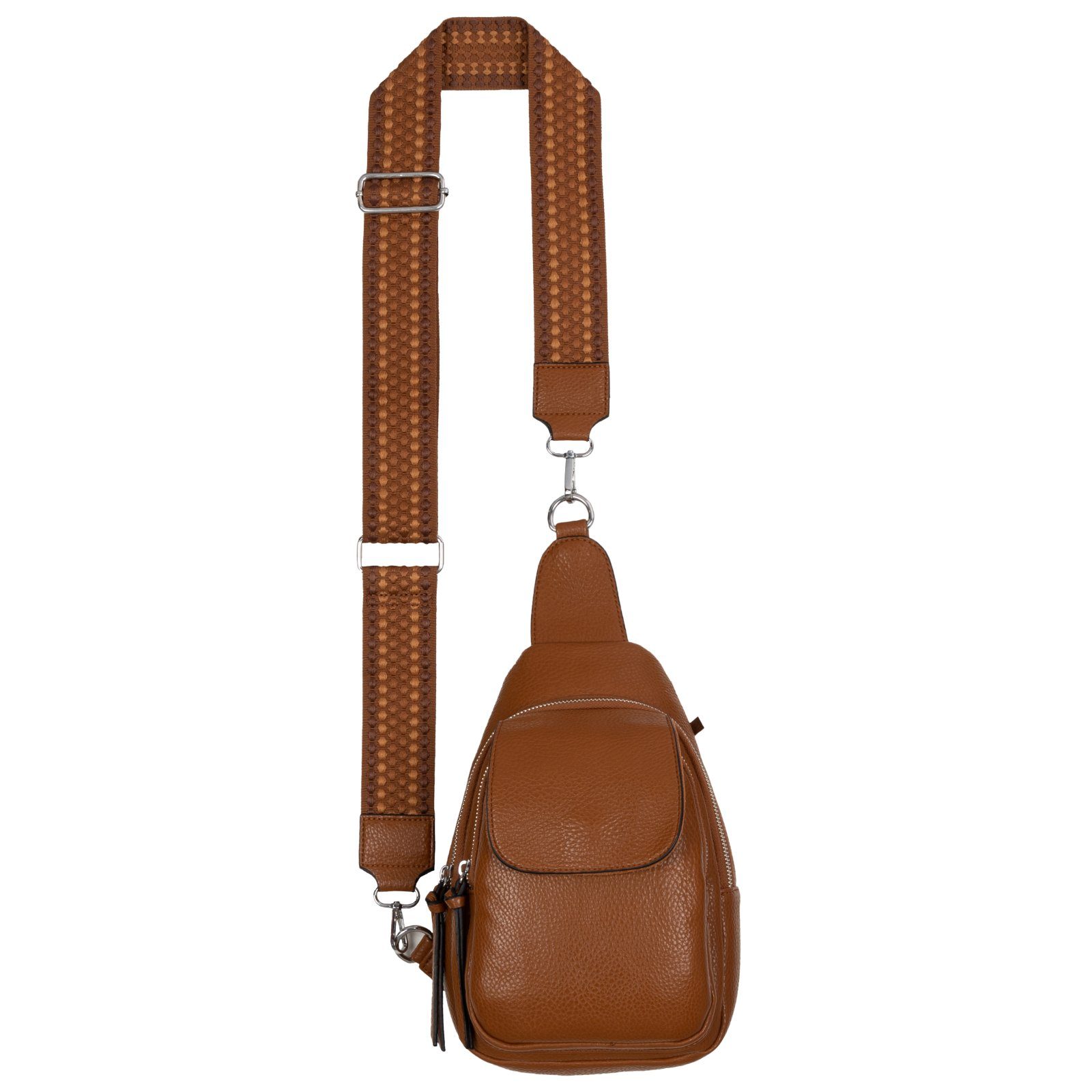 BROWN Body als Kunstleder, Schultertasche, CrossOver, tragbar Umhängetasche Bag Cross Brusttasche Umhängetasche EAAKIE Umhängetasche Schultertasche