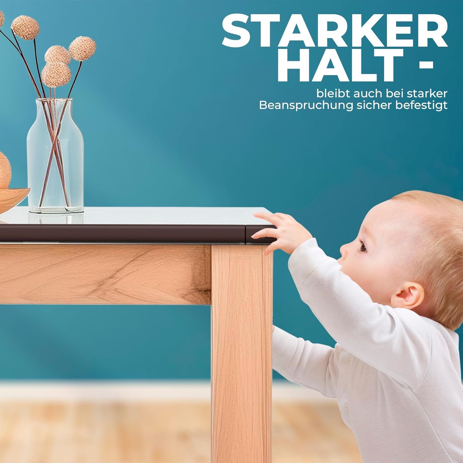 Hoffenbach Kindersicherung Kantenschutz-Set aus Schaumstoff, Eckenschutz und Fingerschutz – Bild 5 von 5