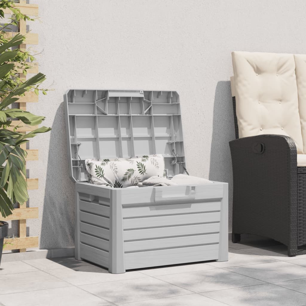 vidaXL Gartenbox Outdoor-Kissenbox Grau 73x50,5x46,5 cm günstig online kaufen
