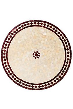 Marrakesch Orient & Mediterran Interior Gartentisch Mosaiktisch Bilbao 80cm, Beistelltisch, Gartentisch, Esstisch, Handarbeit