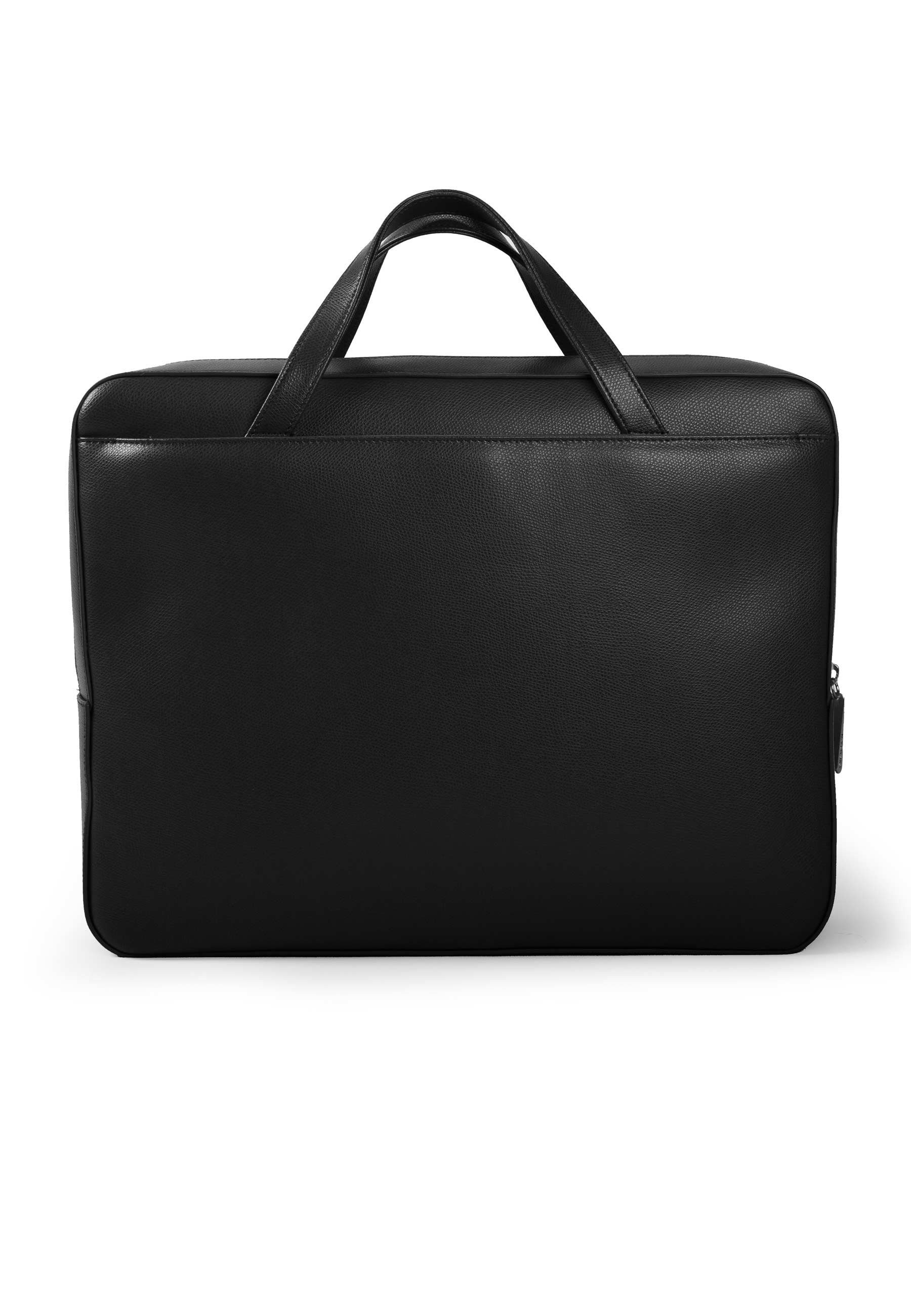 schwarz Laptoptasche aus Bag, Crocus italienischem GRETCHEN Laptop Rindsleder