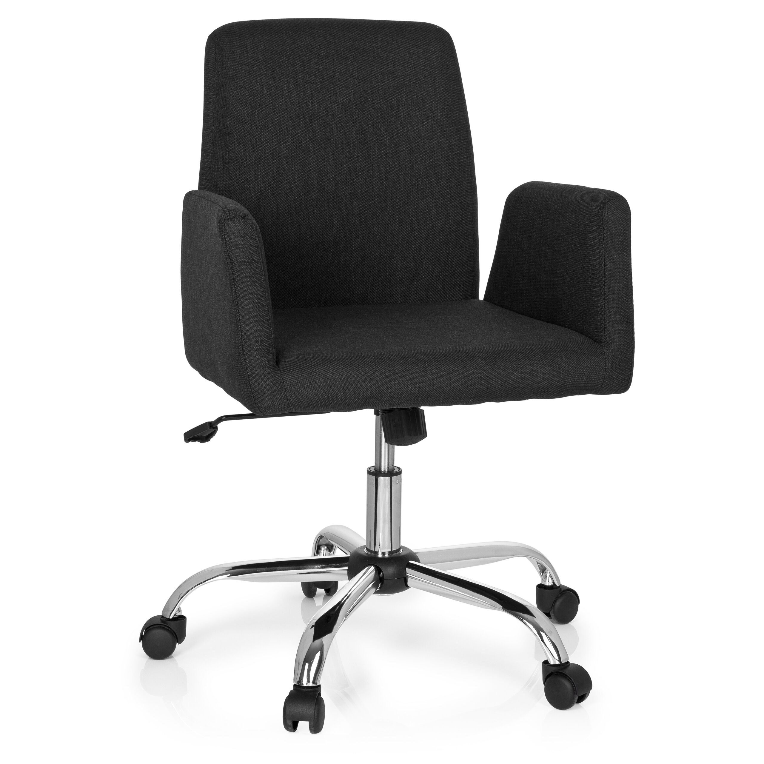 hjh OFFICE Drehstuhl Home Office Bürostuhl Flow Stoff mit Armlehnen (1 St), Schreibtischsessel, Drehbarer Schreibtischstuhl