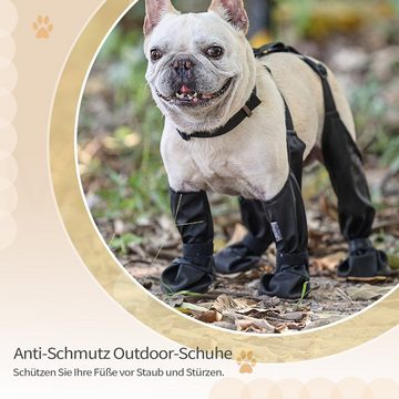 MAGICSHE Hunde-Halsband Wasserdichte Hundestiefel,Pfotenschutz, Rutschfeste Sohle