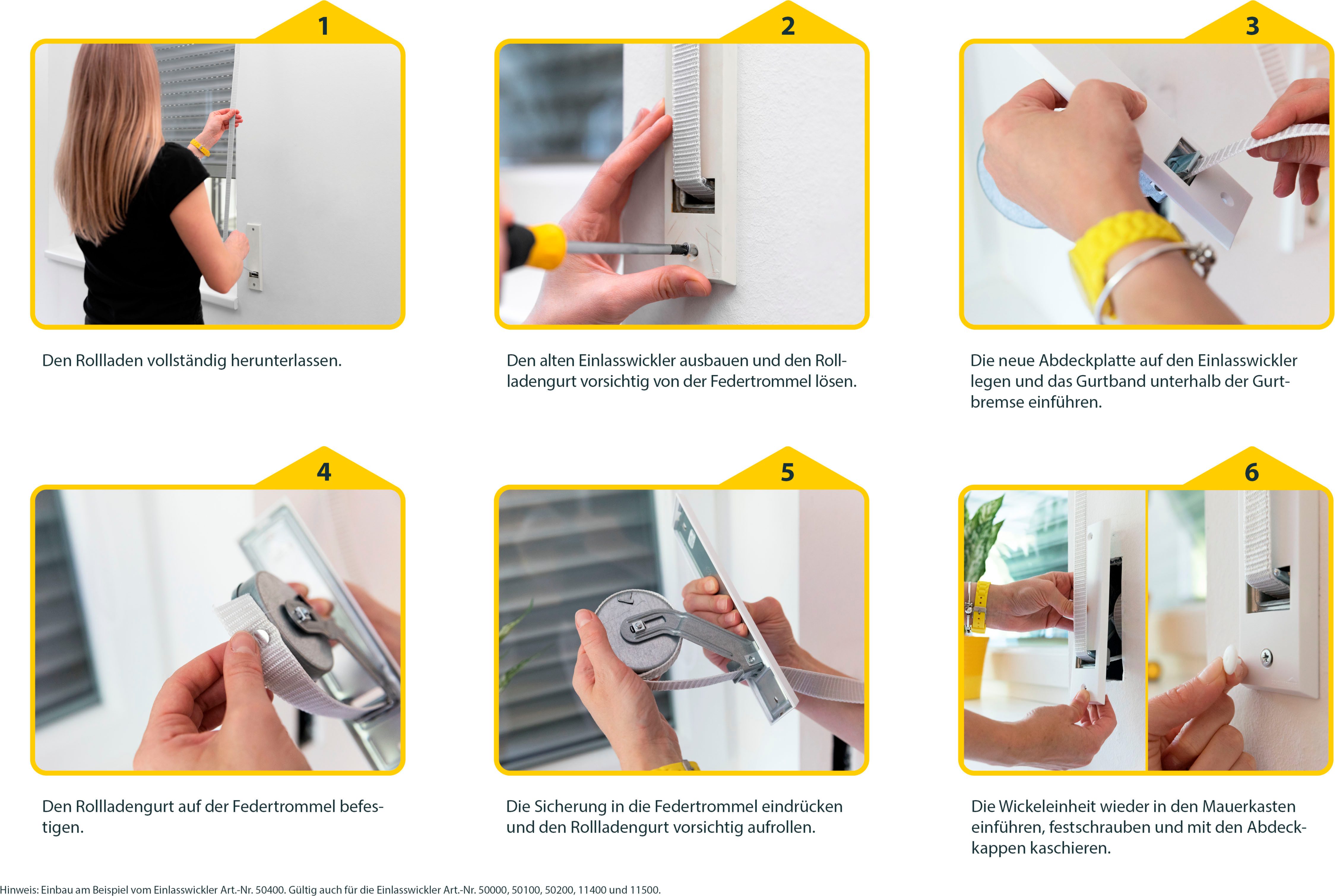 SCHELLENBERG Einlass-Gurtwickler für das Rollladensystem Maxi, Lochabstand 18,5 cm, Unterputz-Montage, Gurtbreite 23 mm, Set, 1-tlg., für Rollladengurte mit 23 mm Breite