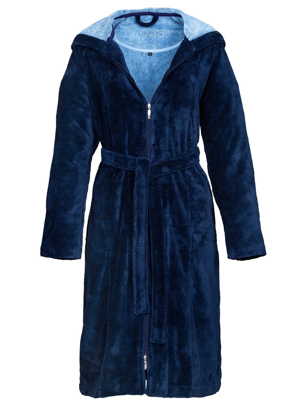 Vossen Damenbademantel Damen Bademantel mit Kapuze günstig online kaufen