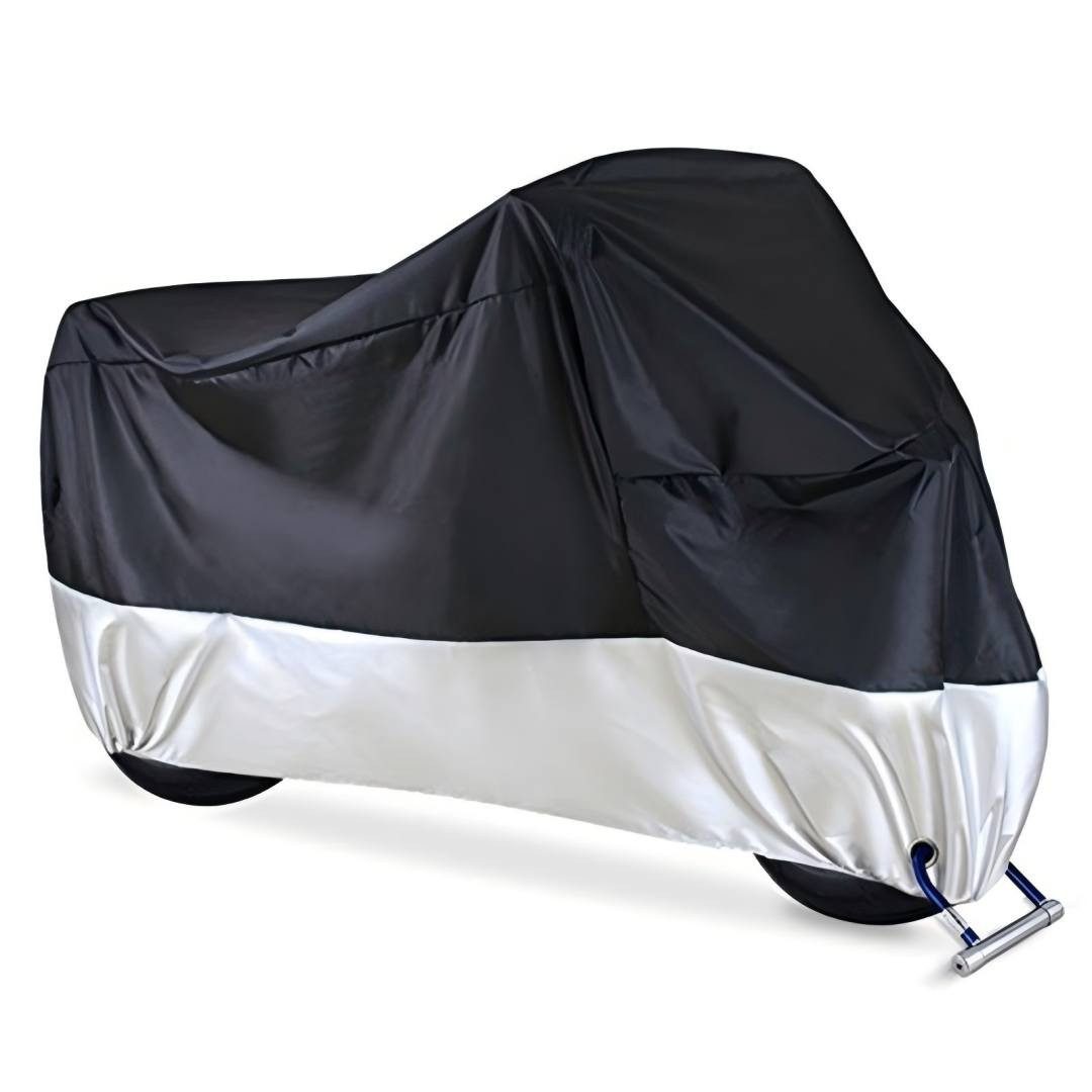 AURIVION Schutzplane Motorrad Schutzplane wasserdicht in L, XL & XXL (Set, 1-St., Abdeckplane für Motorrad, Roller & Außenbereich), Motorradgarage Abdeckung mit Schutz vor Wetter & Staub