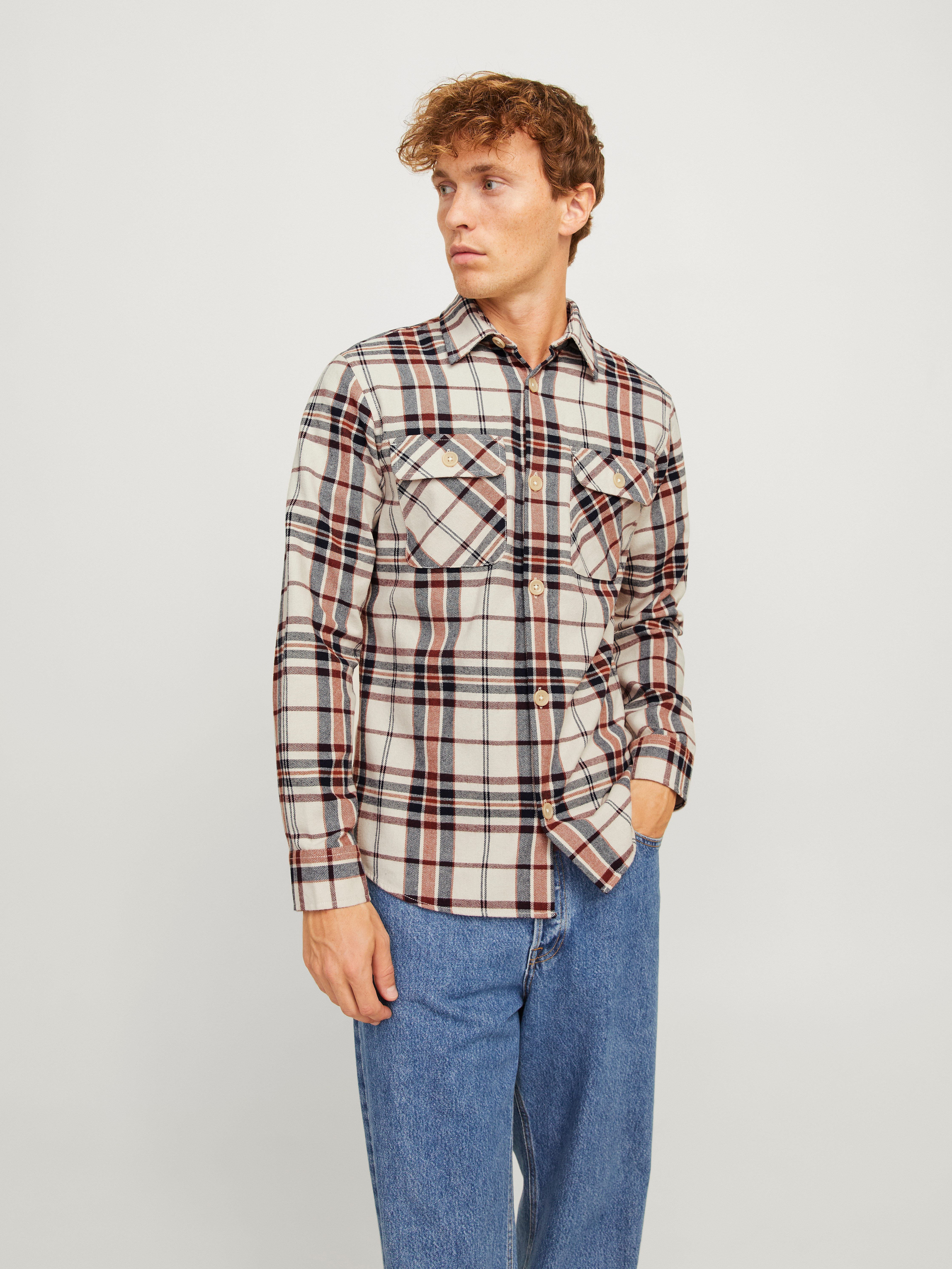 Jack & Jones Langarmhemd JJEDARREN OVERSHIRT günstig online kaufen
