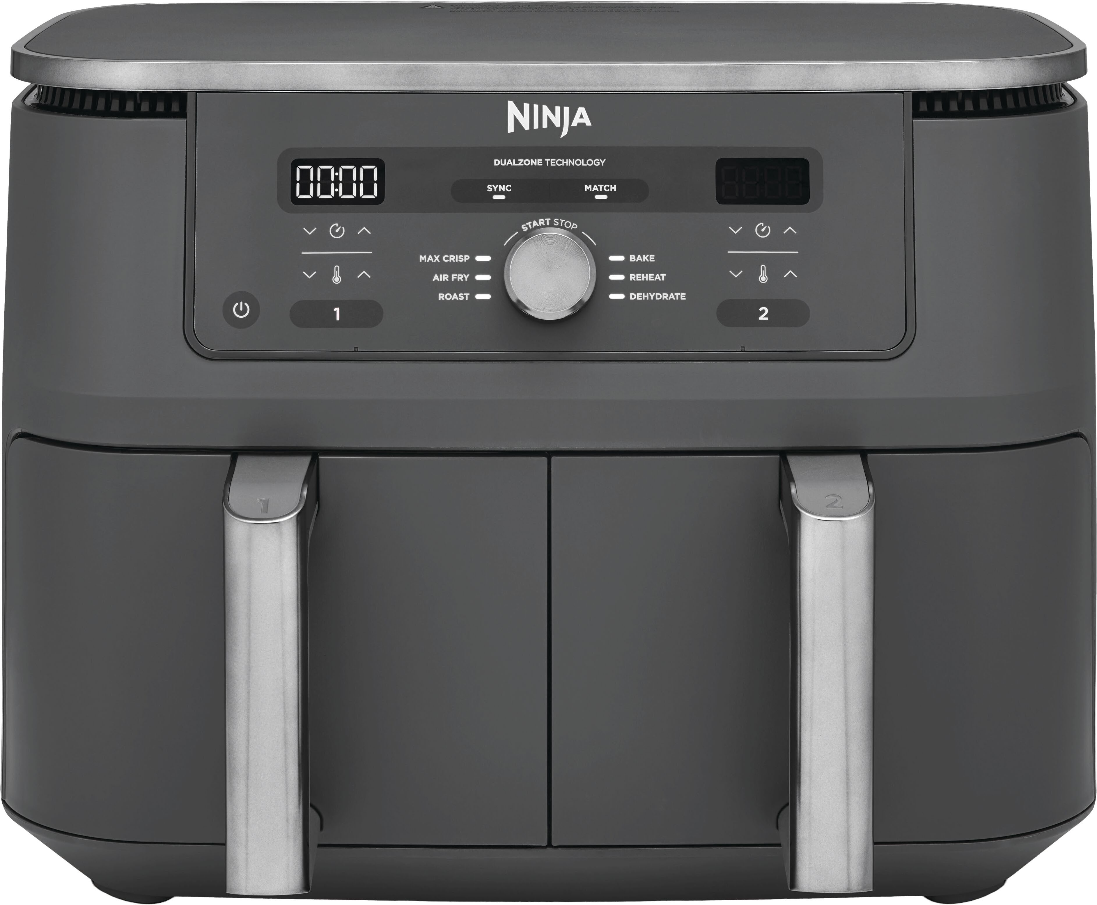 NINJA Heißluftfritteuse Ninja MAX 6-in-1 Dual Zone Air Fryer 9.5L DZ400EU, 2470 W