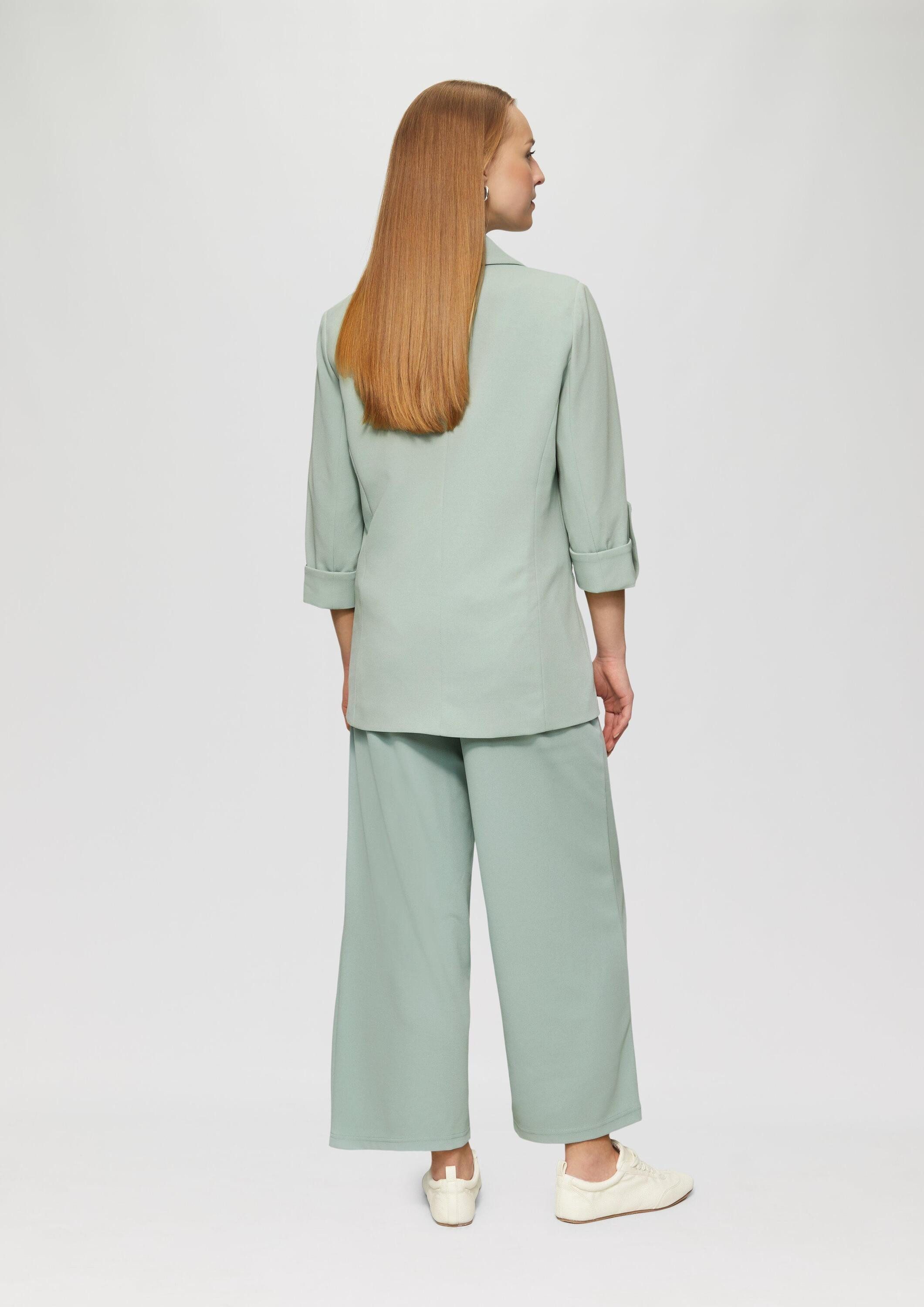 QS Jackenblazer Indoor-Blazer Interlock-Blazer mit Krempelarm