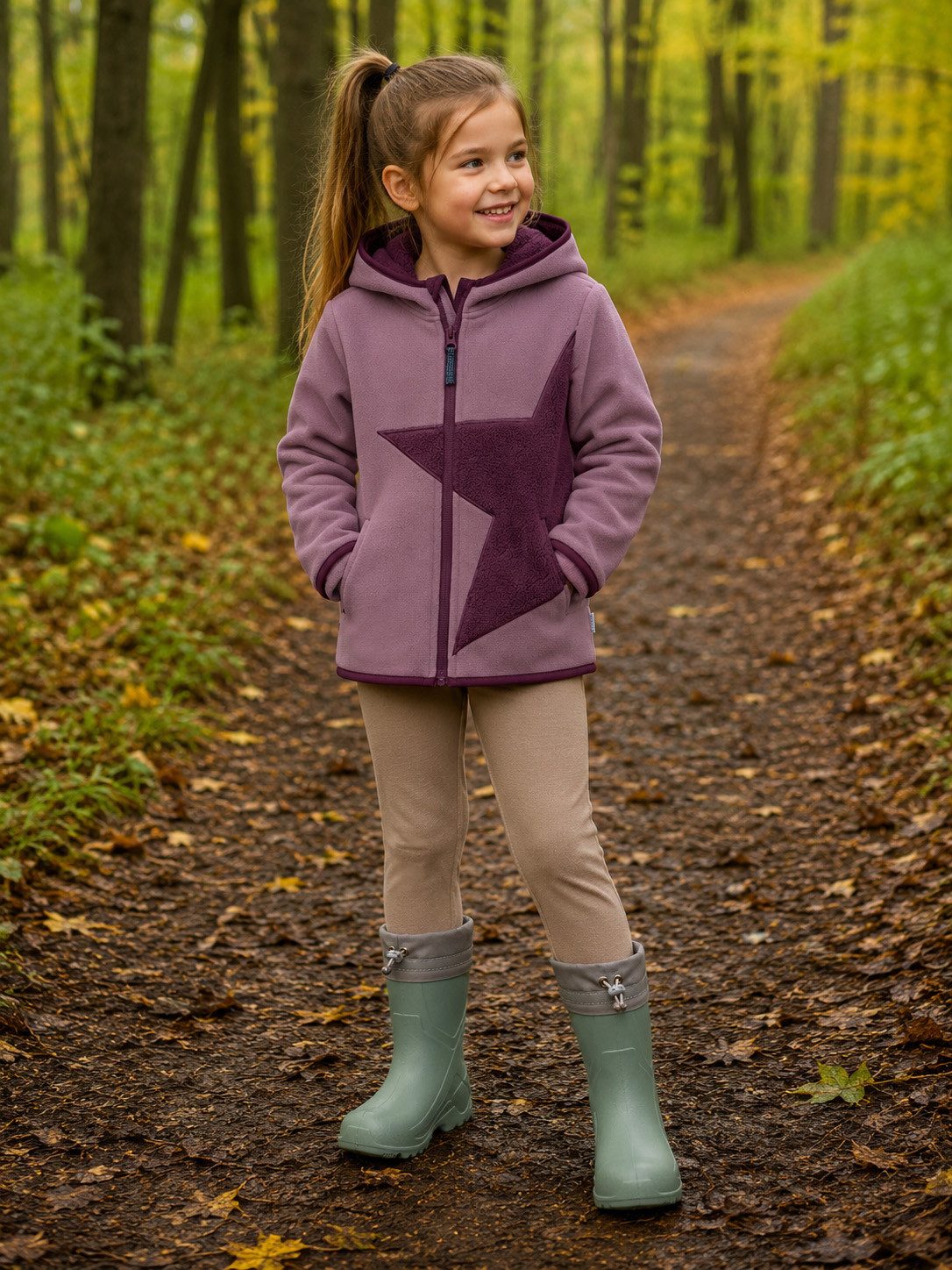 JAKO-O Fleecejacke JAKO-O Kinder Kuschelfleece Jacke Stern – Bild 5 von 5
