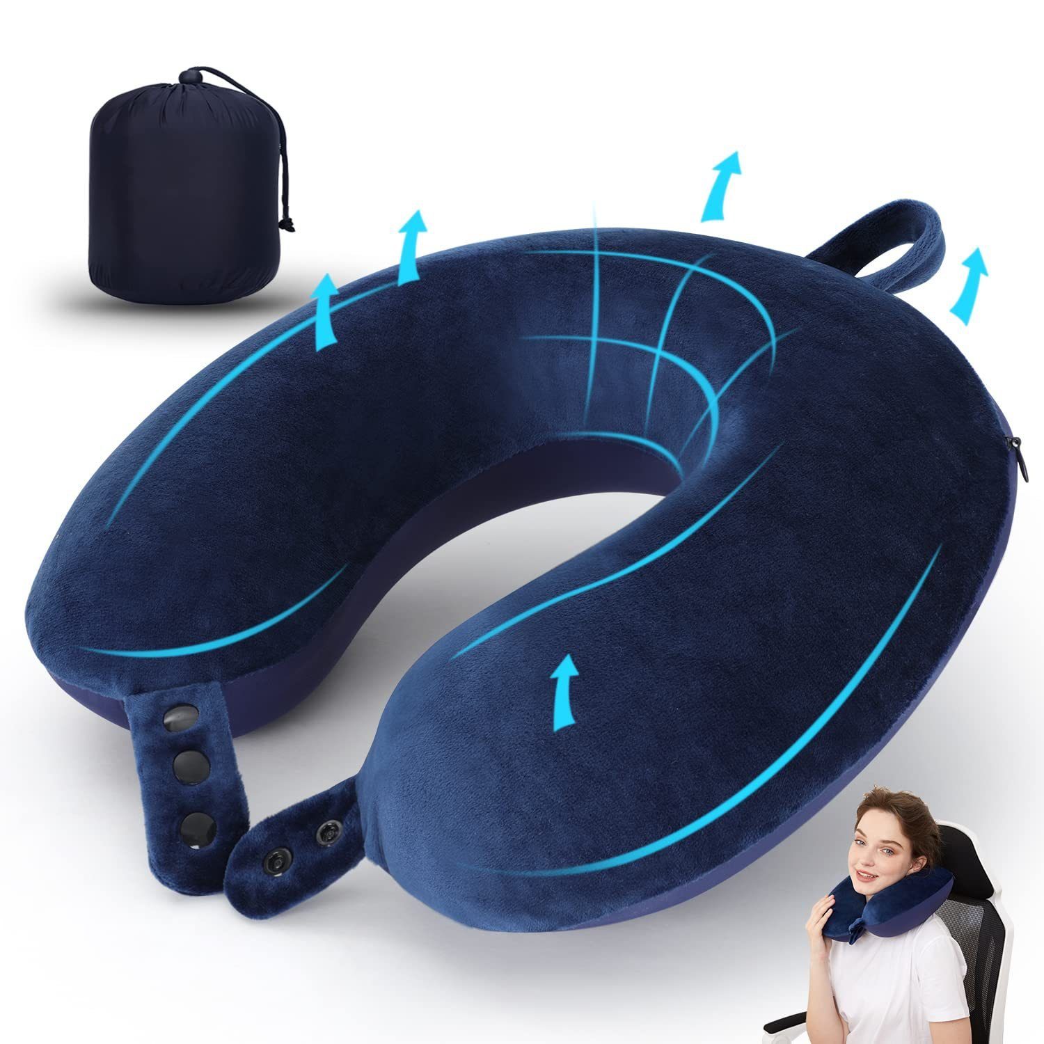 newgen medicals Ergonomisches Ring-Sitzkissen aus Memory-Foam, mit