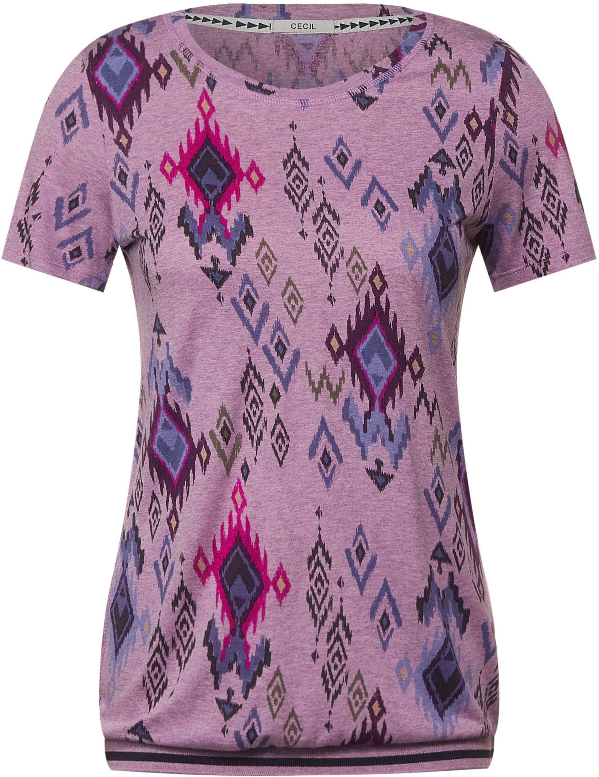 Damen Shirts Cecil Kurzarmshirt in Melange Optik