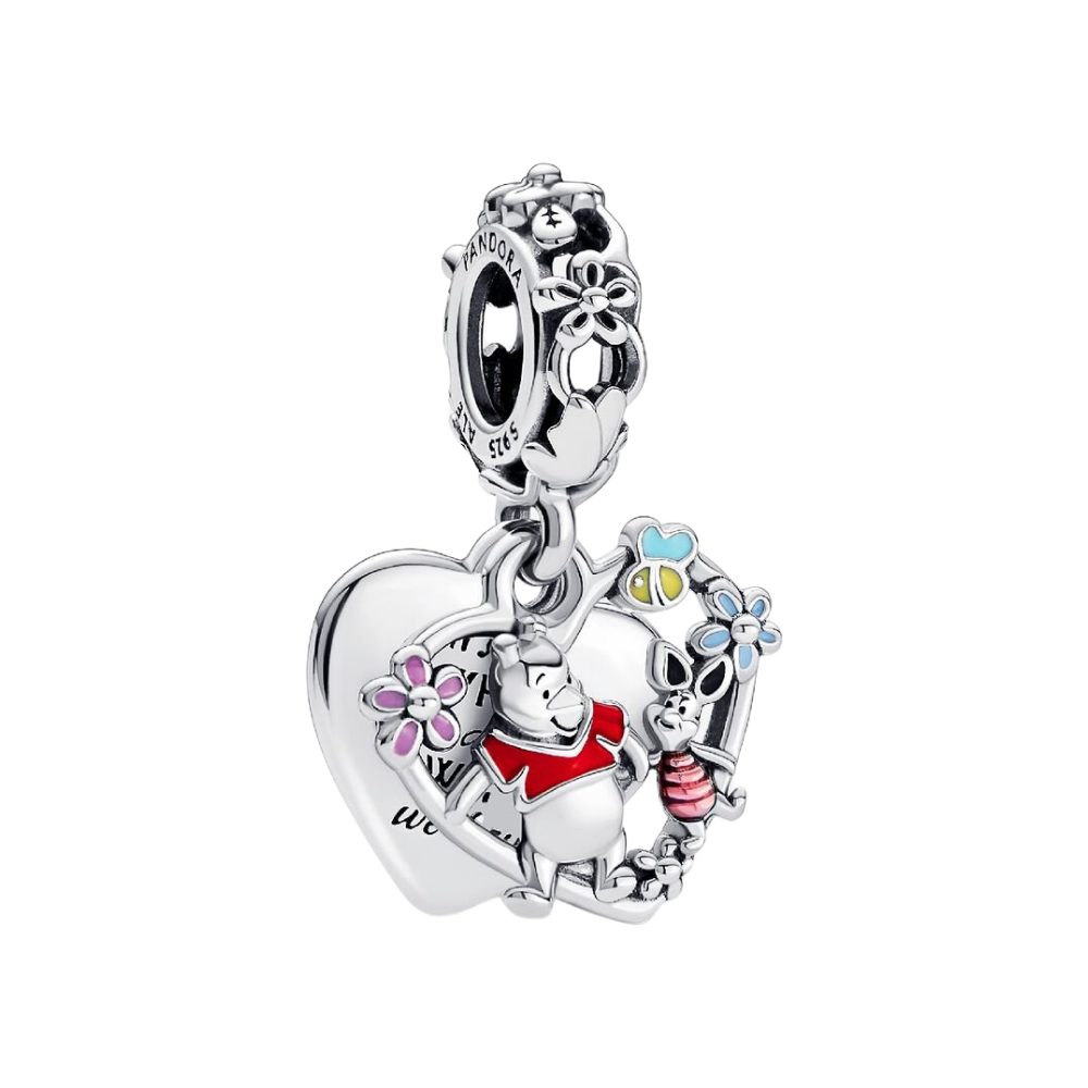Pandora Charm Herz 792214C01*, Disney, Winnie Puuh, Ferkel, Disney