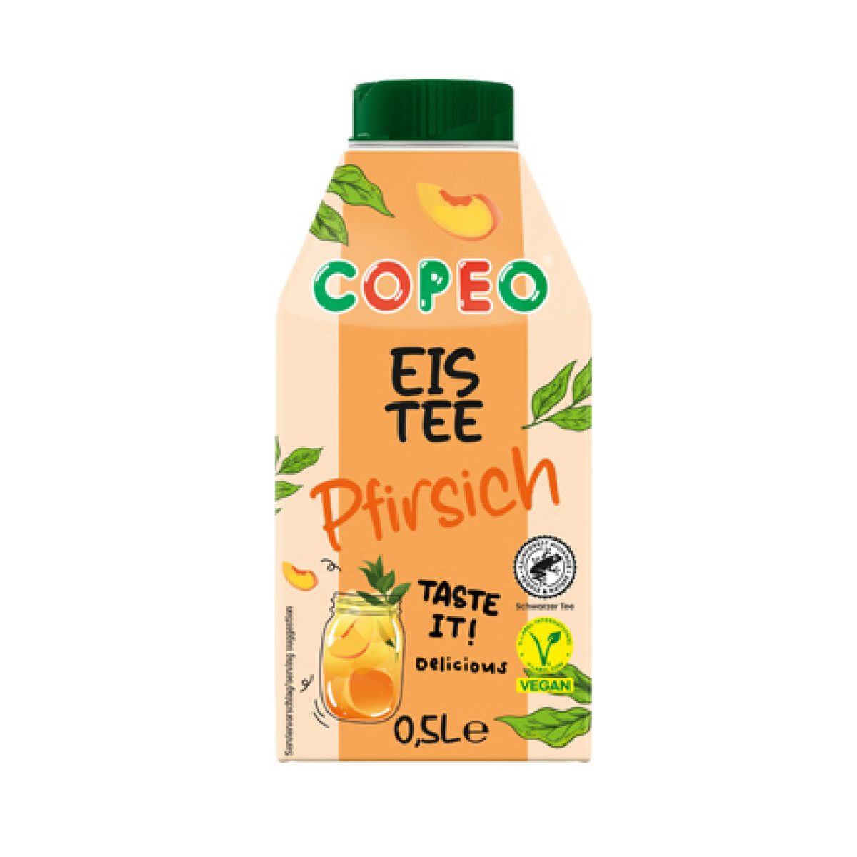 Copeo Tee, COPEO Eistee Pfirsich koffeinhaltiges Teegetränk Vegan 500ml