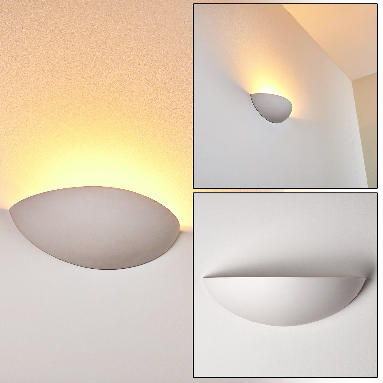Keramik mit aus mit Farben Lichteffekt, »Cerasa« Wandlampe mit Wandleuchte Weiß, Leuchtmittel, hofstein Lichteffekt, bemalbar 1xE27, Innen handelsüblichen ohne in