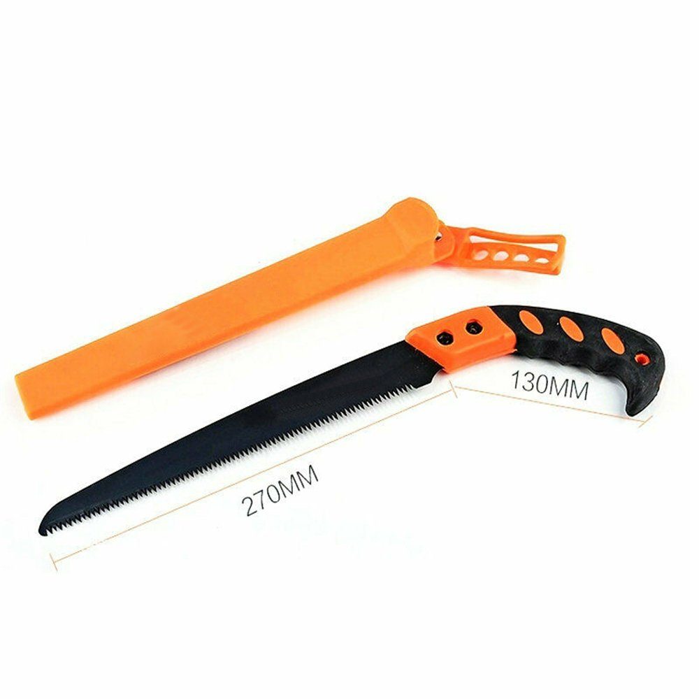 i@home Astsäge Gartensäge Zugsäge Baumsäge Handsäge Holzsäge, mit Holster Gürtelklemme