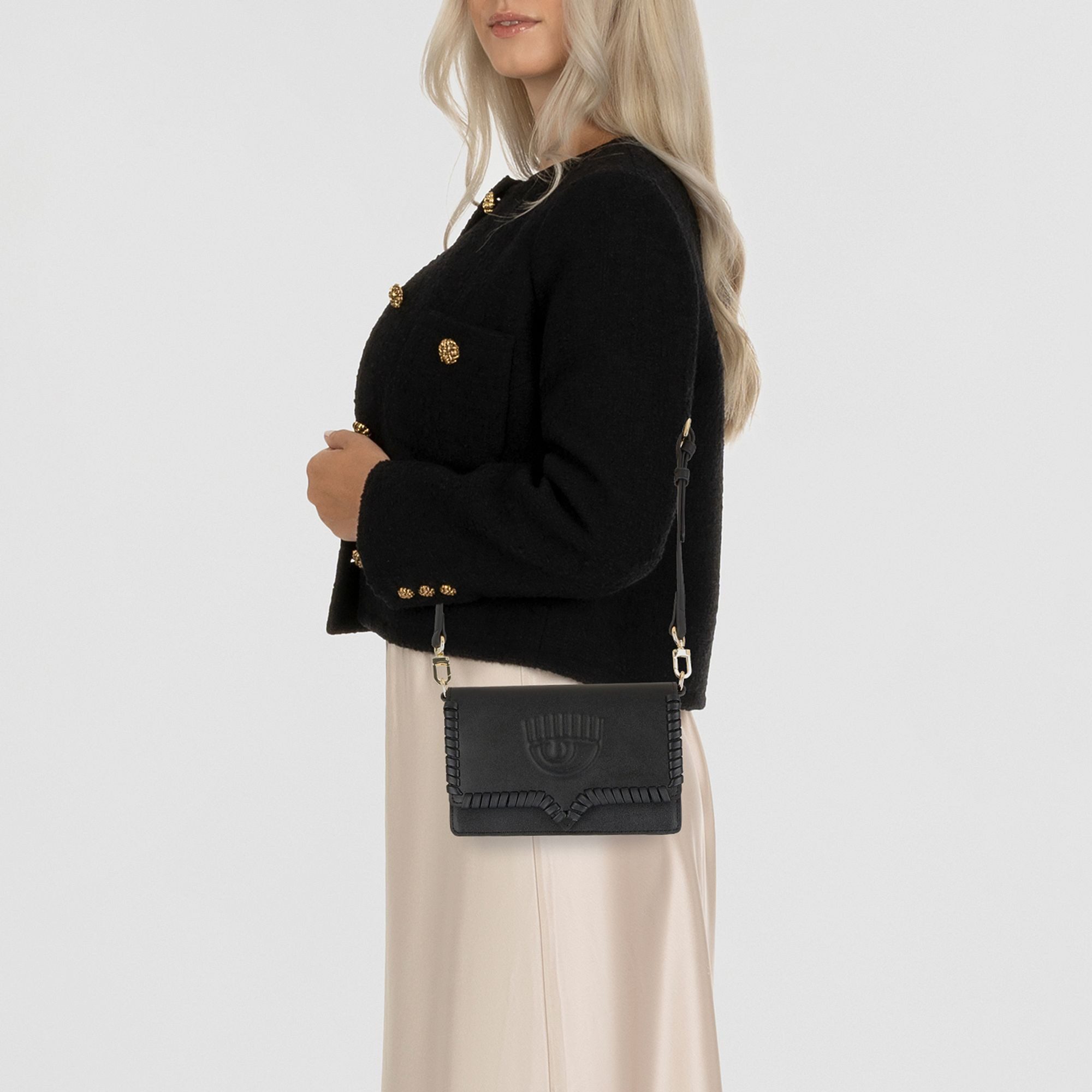 CHIARA FERRAGNI Clutch Eyelike bags, Polyurethan