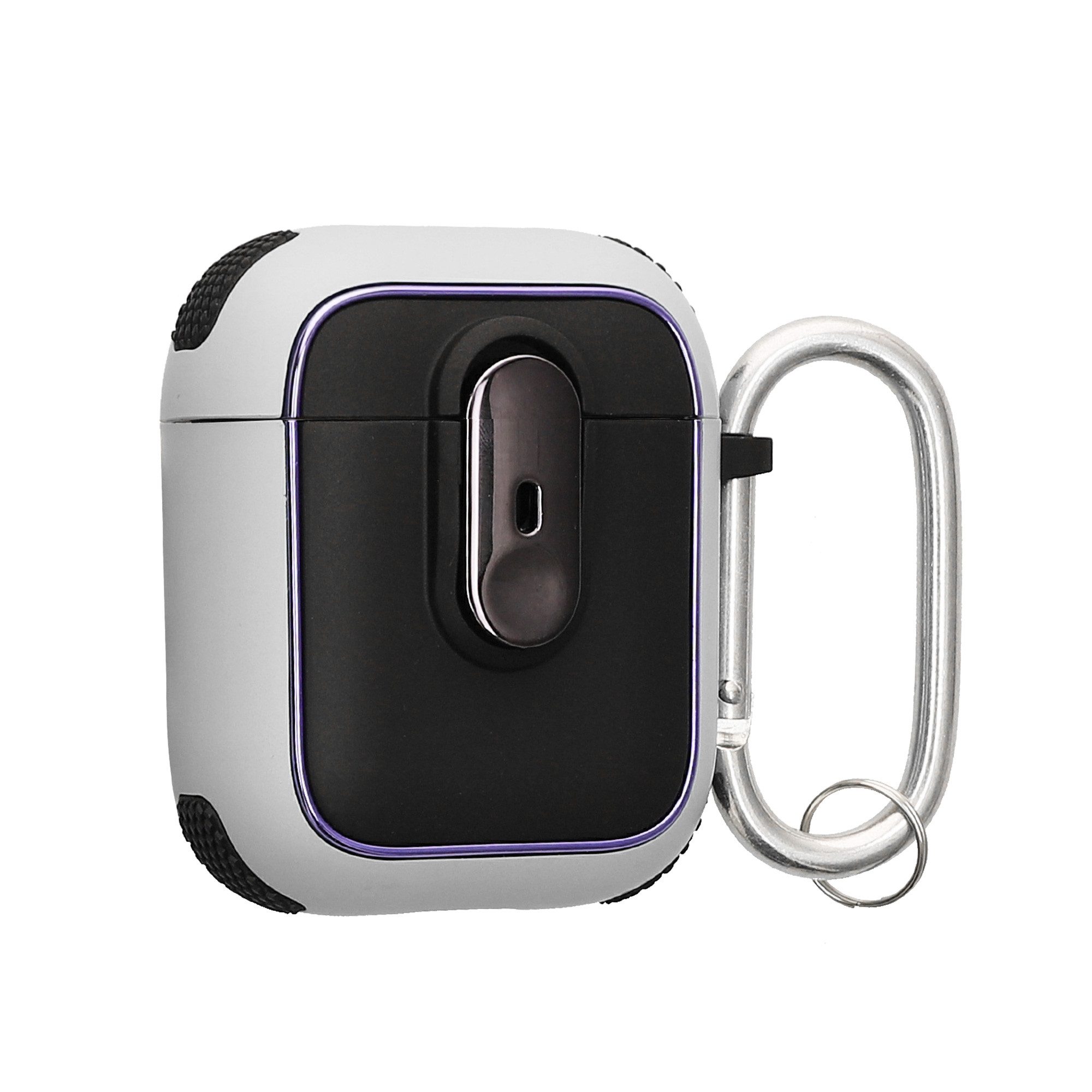 kwmobile Kopfhörer-Schutzhülle Hülle für Apple Airpods 1 & 2 Kopfhörer Case, TPU Cover mit Karabiner - Stoßfeste Schutzhülle