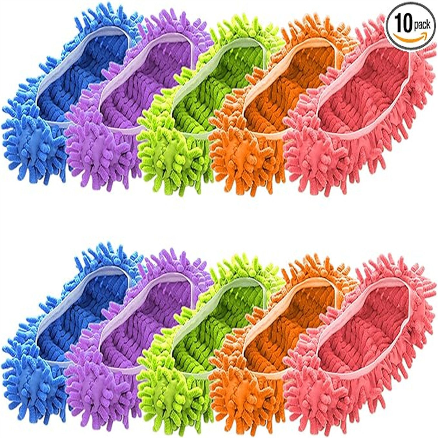 feinlux Staubbesen Staubwischer Schuhe Abdeckung (Set, 5-St., Staubwischer Schuhe Abdeckung), für Mop Staub Staubtuch 10 PCS 5 Paare (10-St)