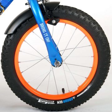 TPFSports Kinderfahrrad Volare Nerf 16 Zoll Rücktritt und Handbremse, 1 Gang, (Jungsfahrrad - Jungen Kinderrad - ohne Schaltung - Sicherheitsgriffe), Kinder Jugend Fahrrad 16 Zoll - Jungsfahrrad - Satinblau