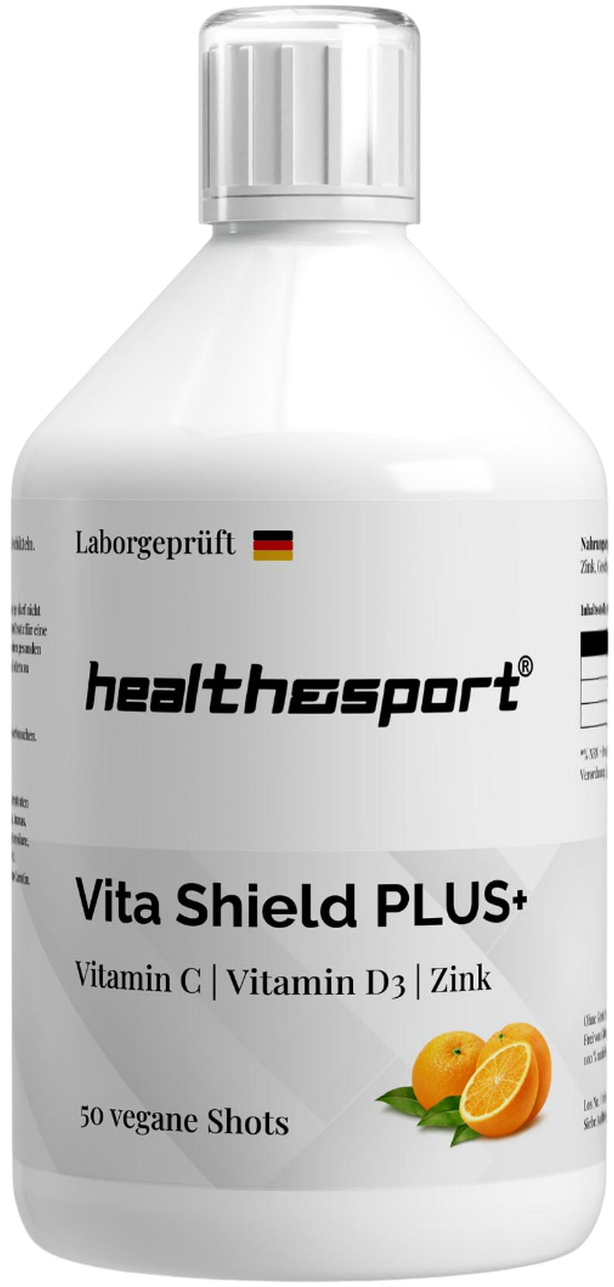 health&sport Vita Shield PLUS+ Orange – Für Immunsystem, Energie & Vitalität Flüßig, 500 ml